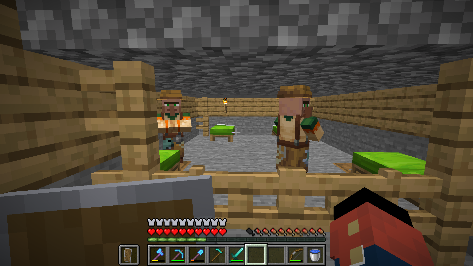 I cant get theses two villagers to breed with food, beds and trading