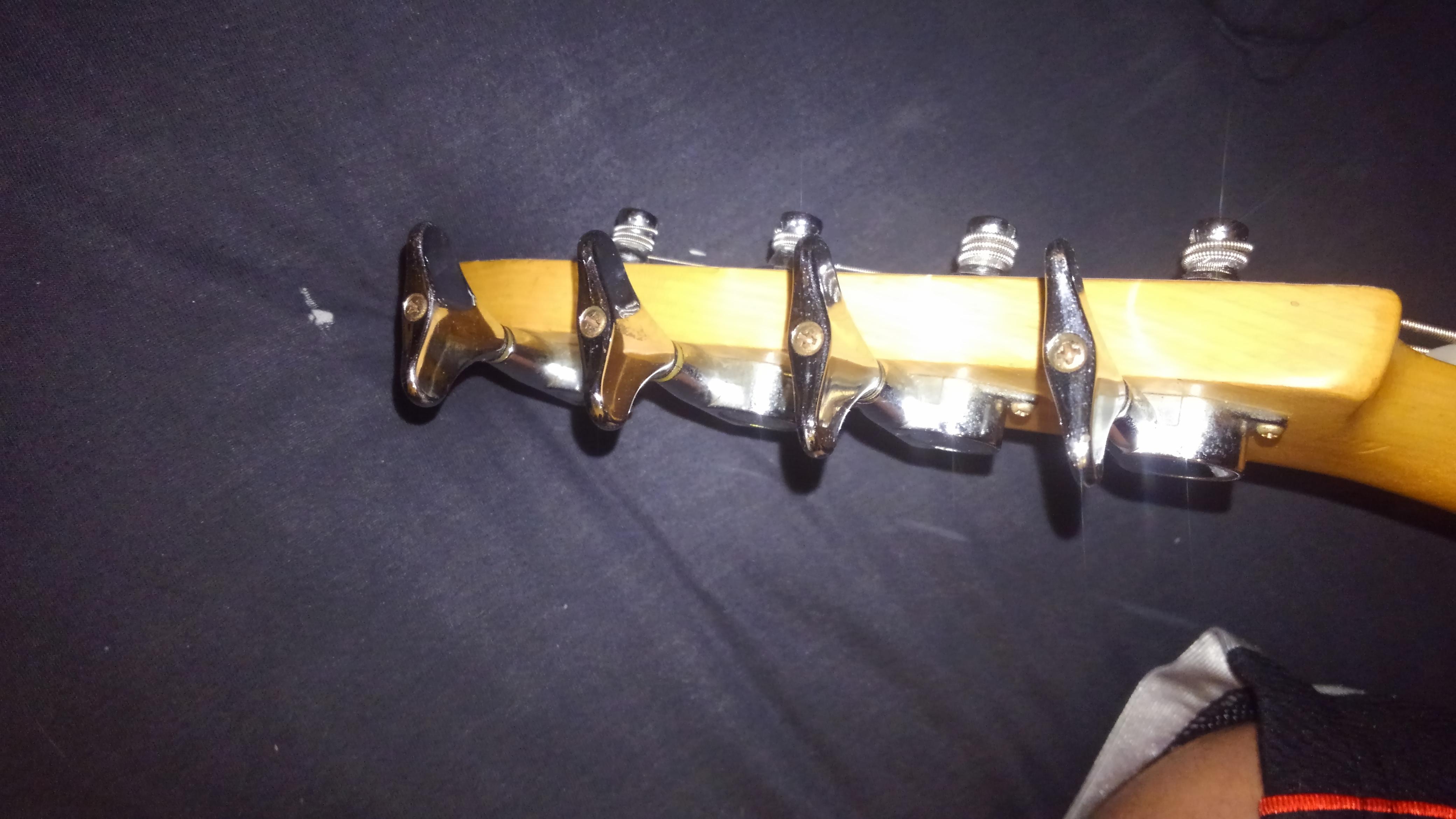 My bass is in tune perfectly with the tuner pegs r/oddlysatisfying