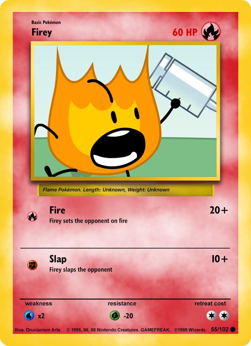 Making BFB/TPOT characters into Pokémon Cards until there’s none left