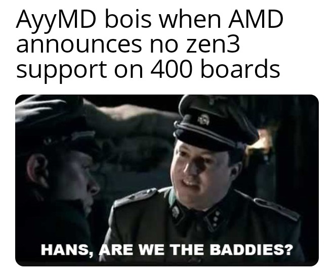 *cries in B450 MAX* AyyMD