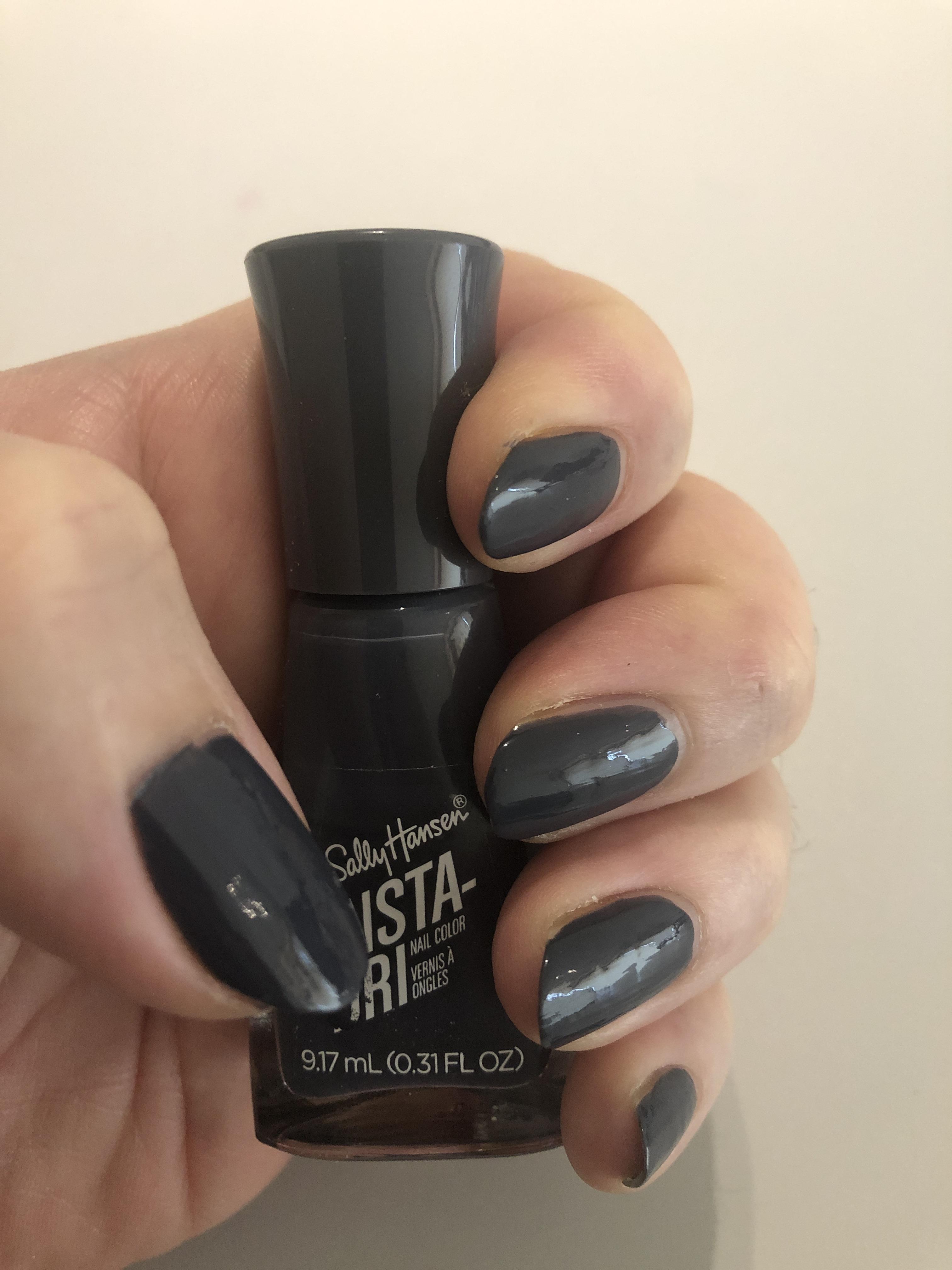 Sally Hansen Grease Lightning . Nice dark grey lacqueristas