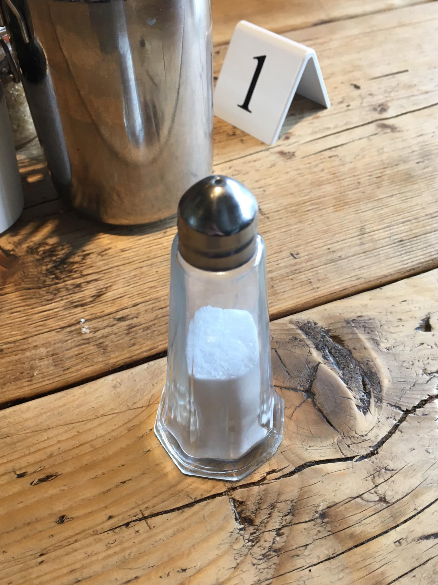 This salt shaker has only one opening r/mildlyinteresting
