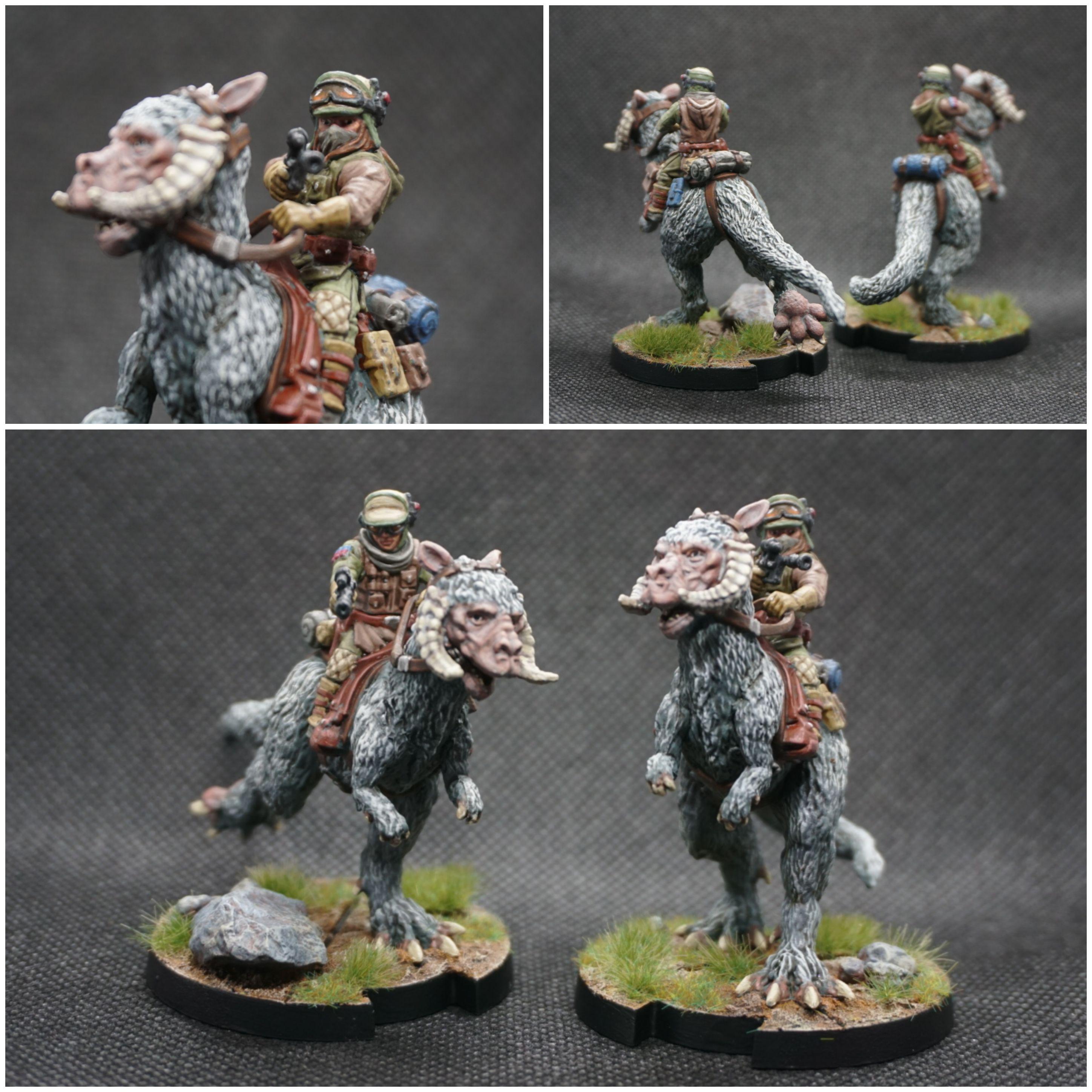 Tauntauns all painted up. Wanted to keep the actual tauntauns