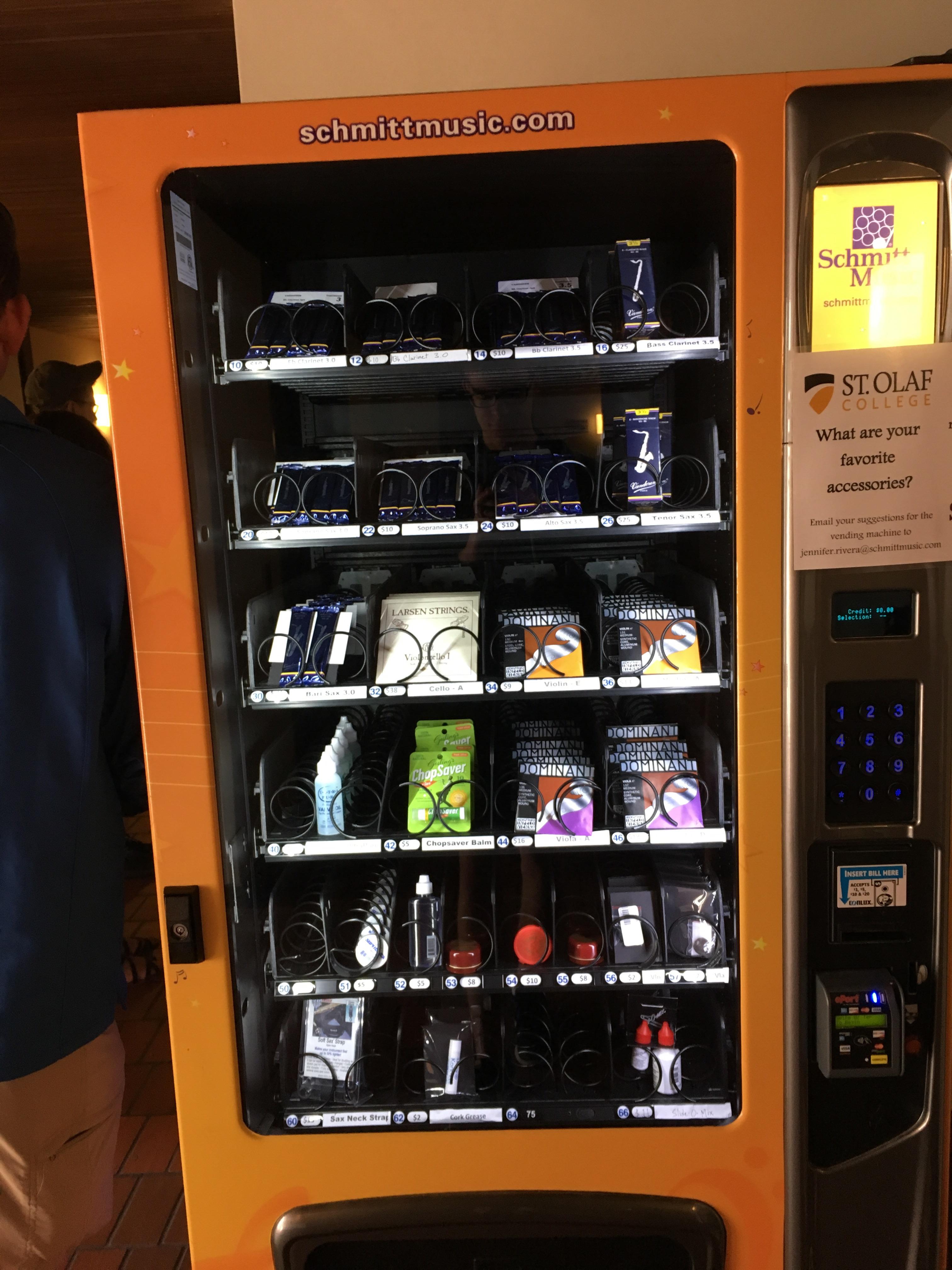 This vending machine full of things for musicians. r/mildlyinteresting