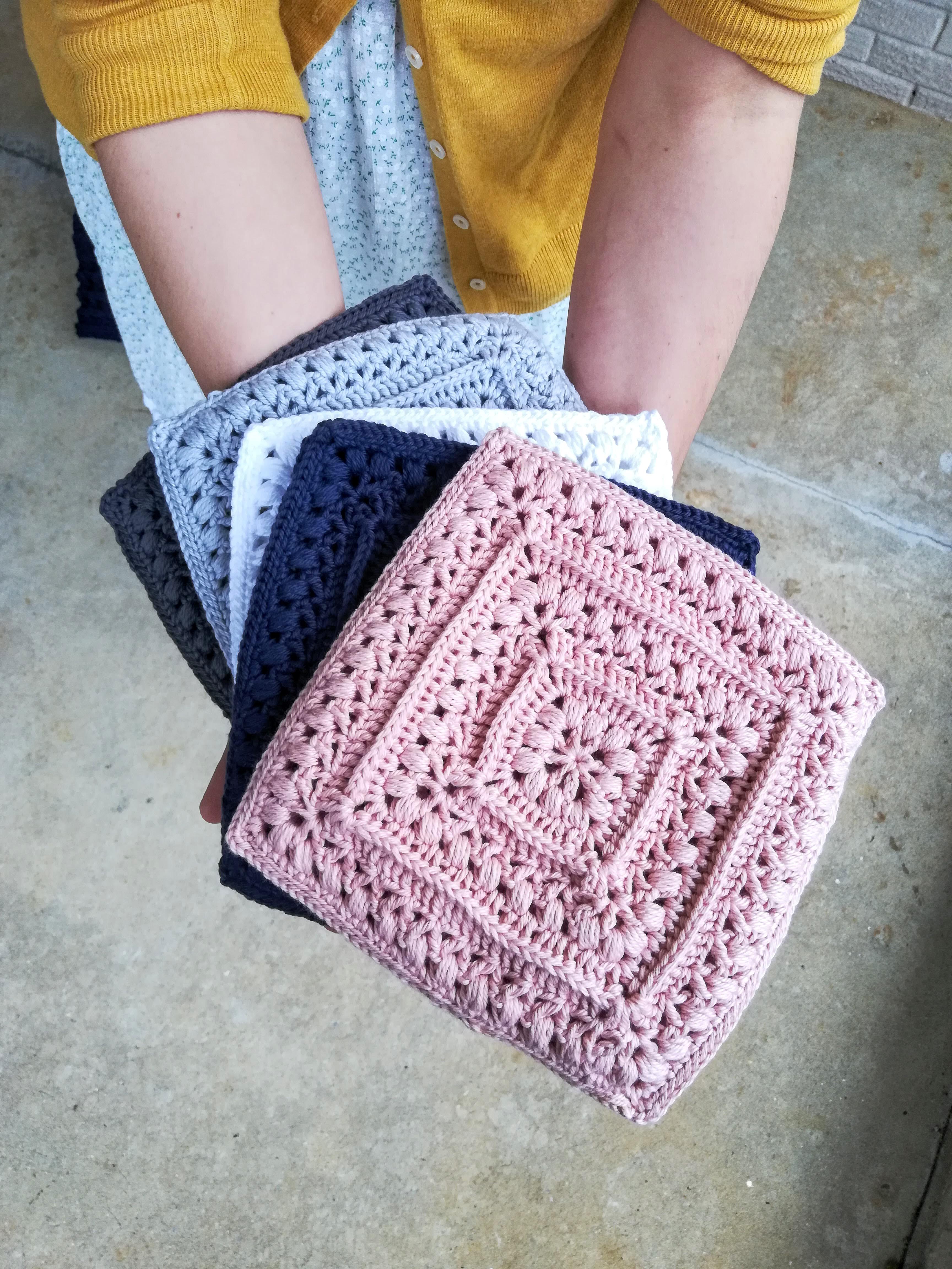 Set of beautiful, modernlooking potholders I made for a wedding