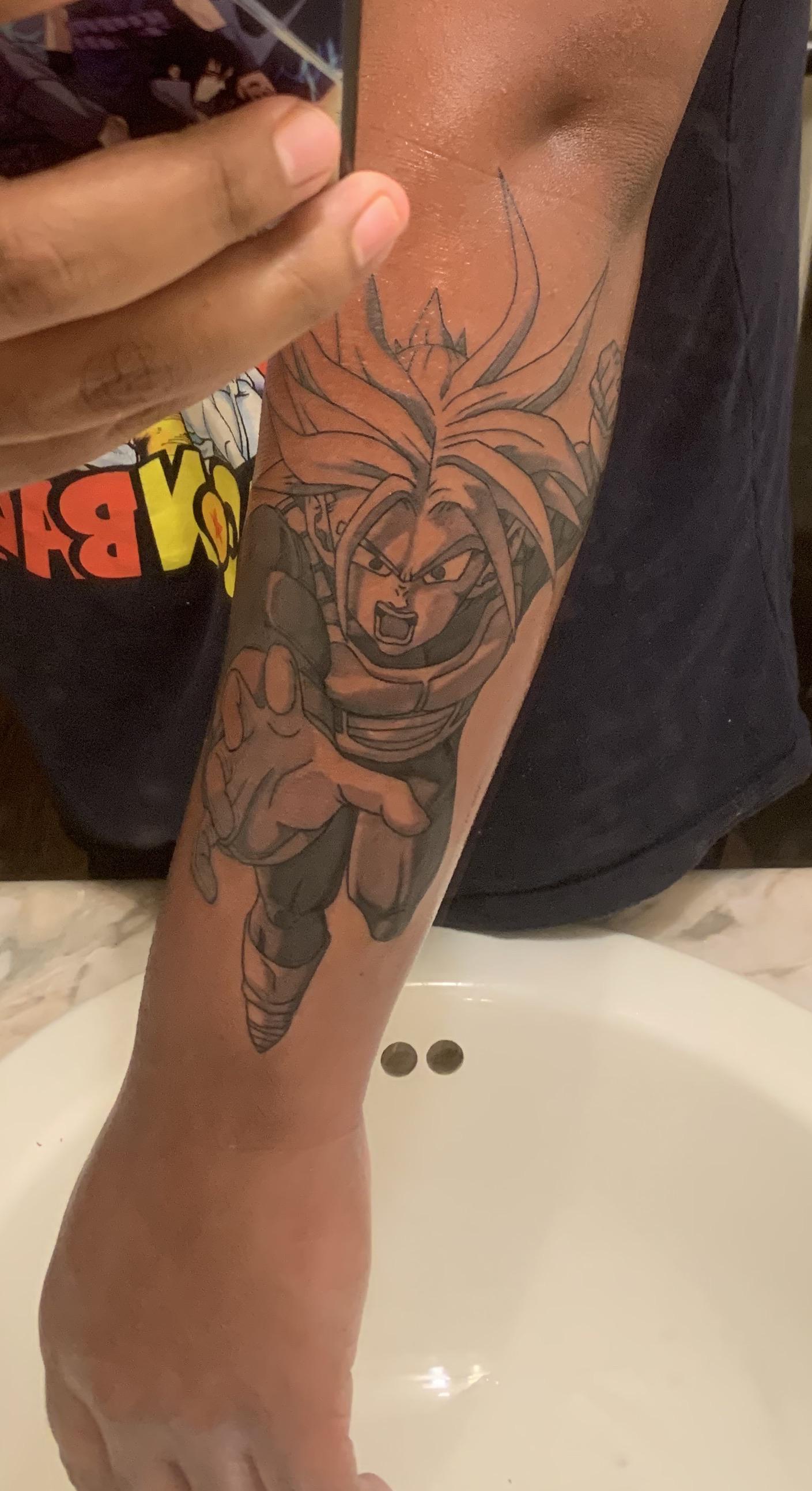 Dragon Ball Z Trunks Tattoo! Will be adding more to it DRAGON BALL