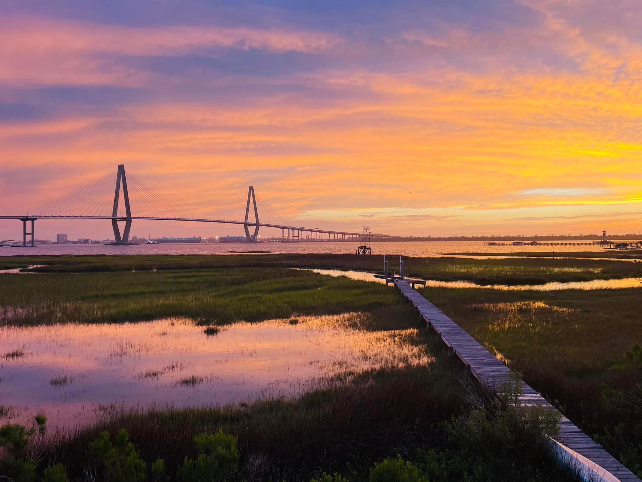 The Ravenel Bridge is a cablestayed design with two diamondshaped towers, each 575 feet (175 m