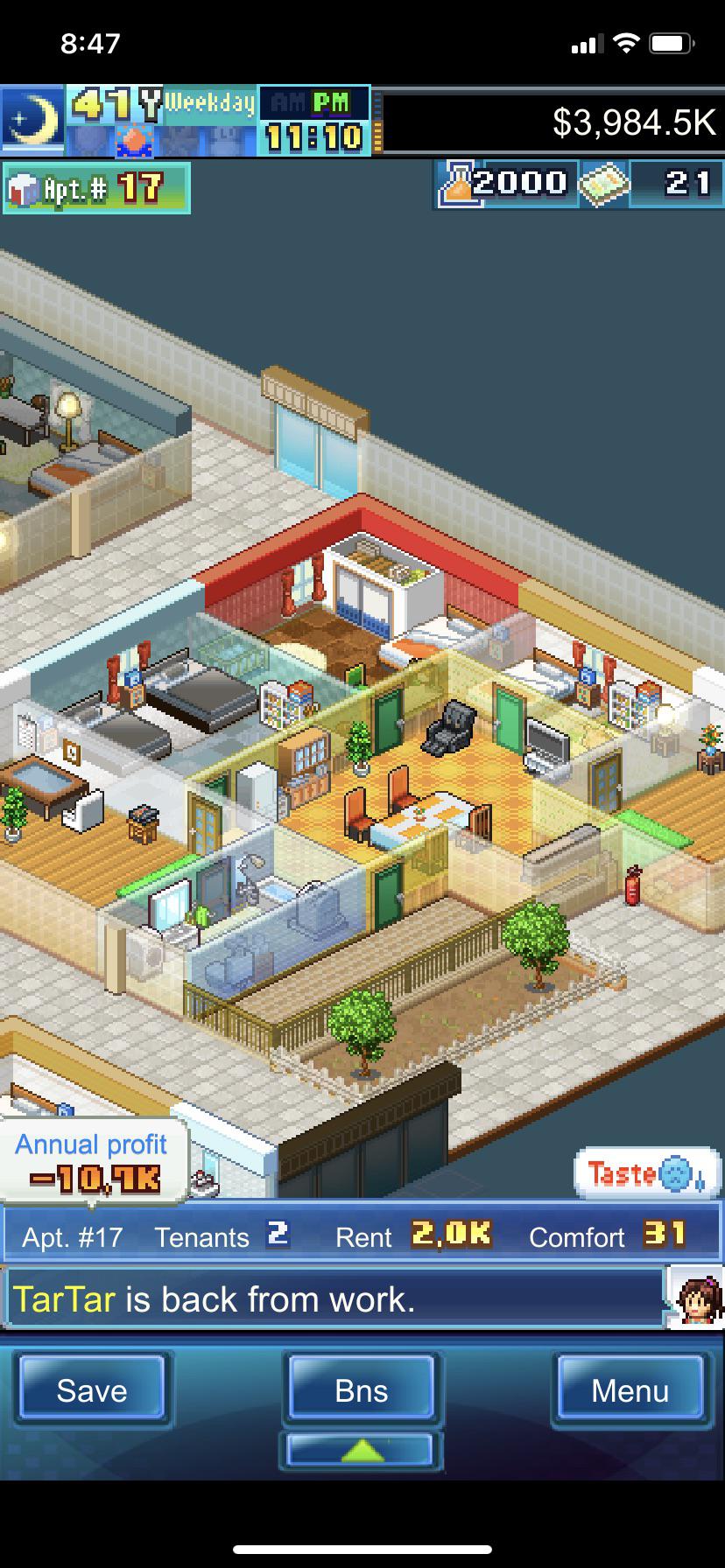 Dream house days Low comfort quality r/Kairosoft