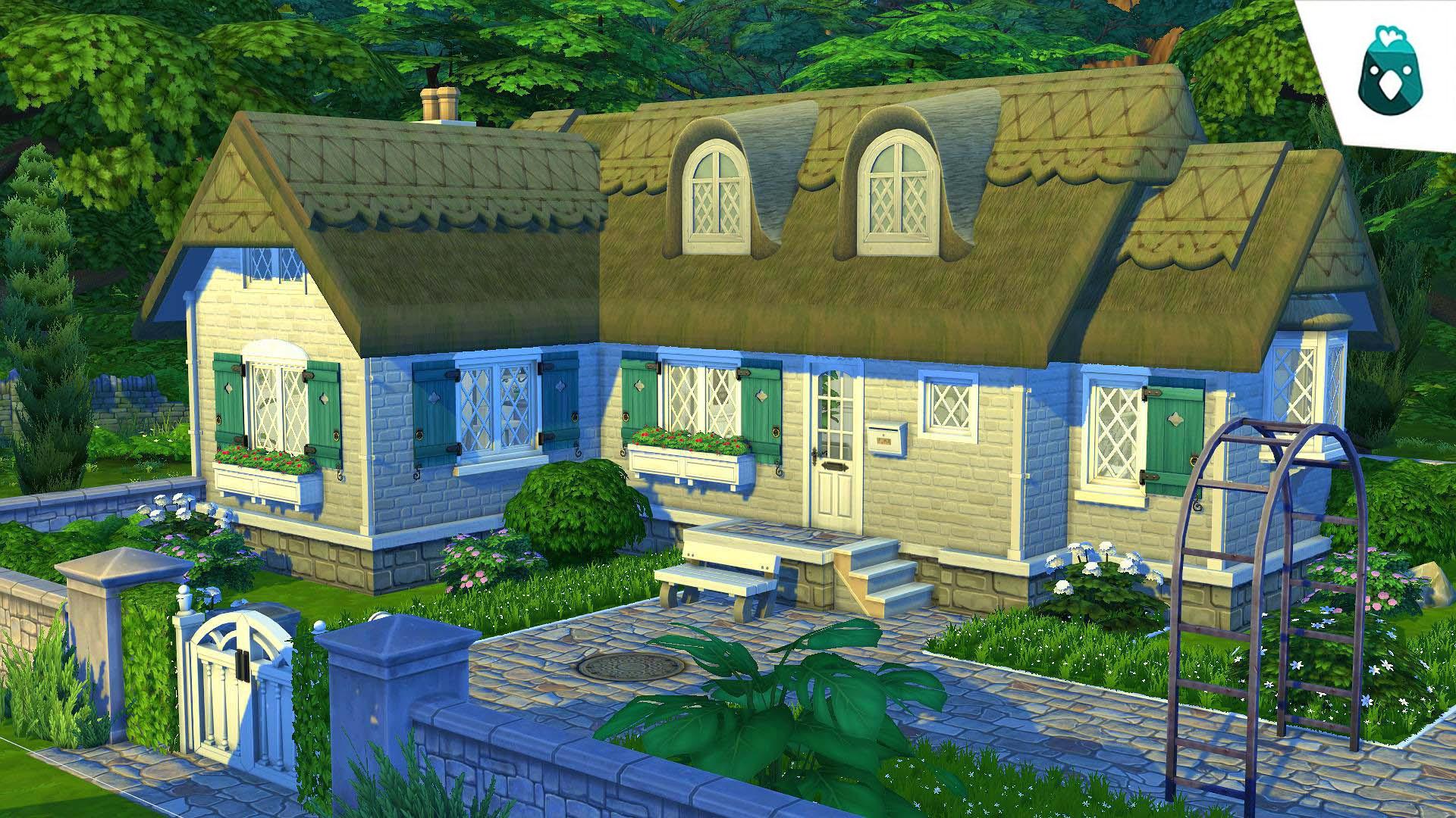 BRITISH COTTAGE with Guesthouse 🌸 Sims 4 COTTAGE LIVING Speed Build r/TheSimsBuilding