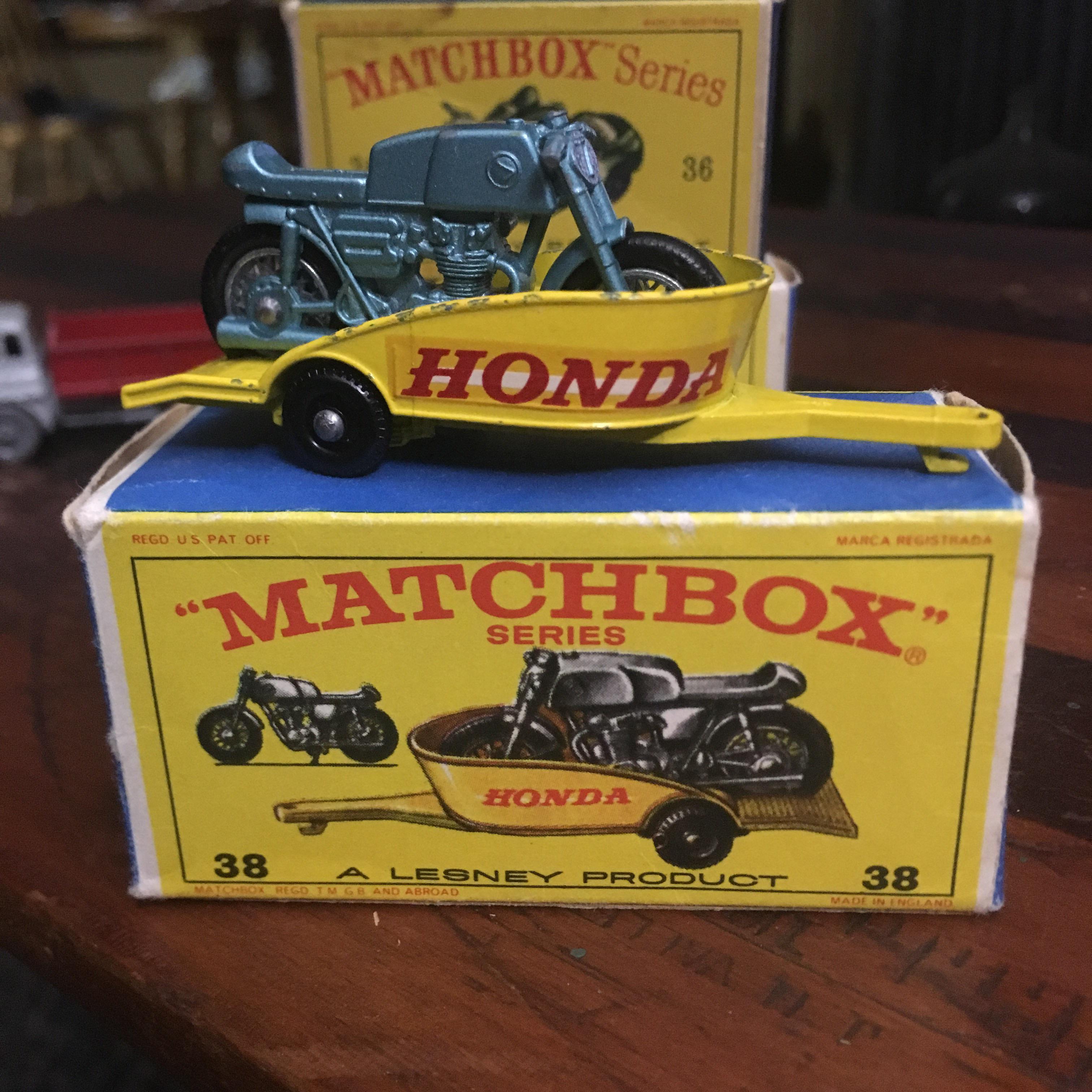 38 Honda Motorcycle & Trailer r/matchbox
