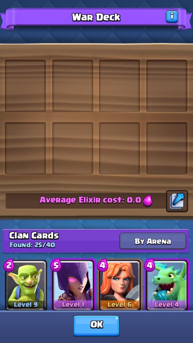 Add this for when you are creating a normal deck and want to start from scratch ClashRoyale