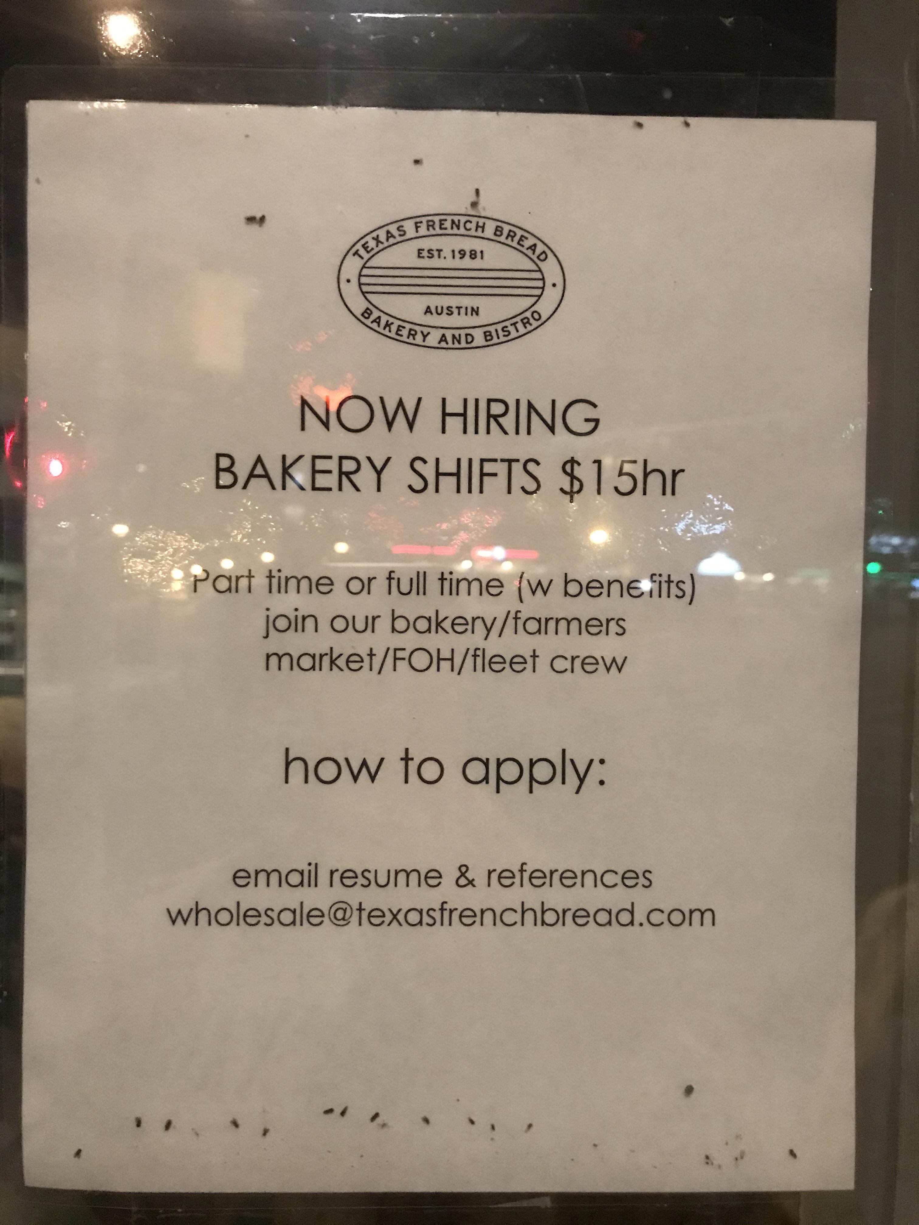 Bakery Job Near Campus! (29th and rio) Weekly pay and flexible(ish