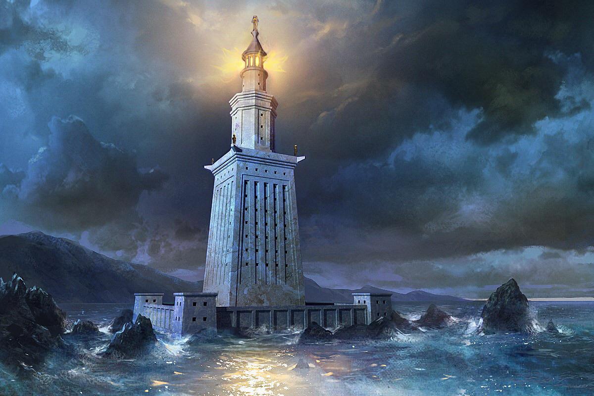 The Lighthouse of Alexandria a wonder of the ancient world r/Egypt