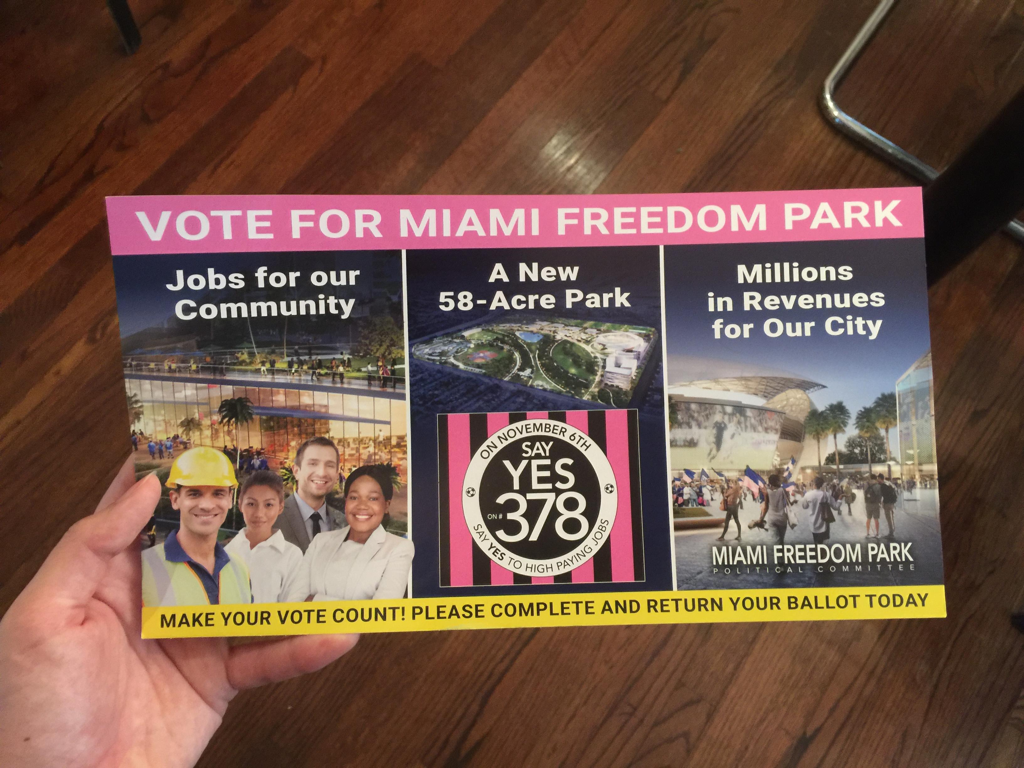Just got back home to find some campaign mail! YesOn378 InterMiami