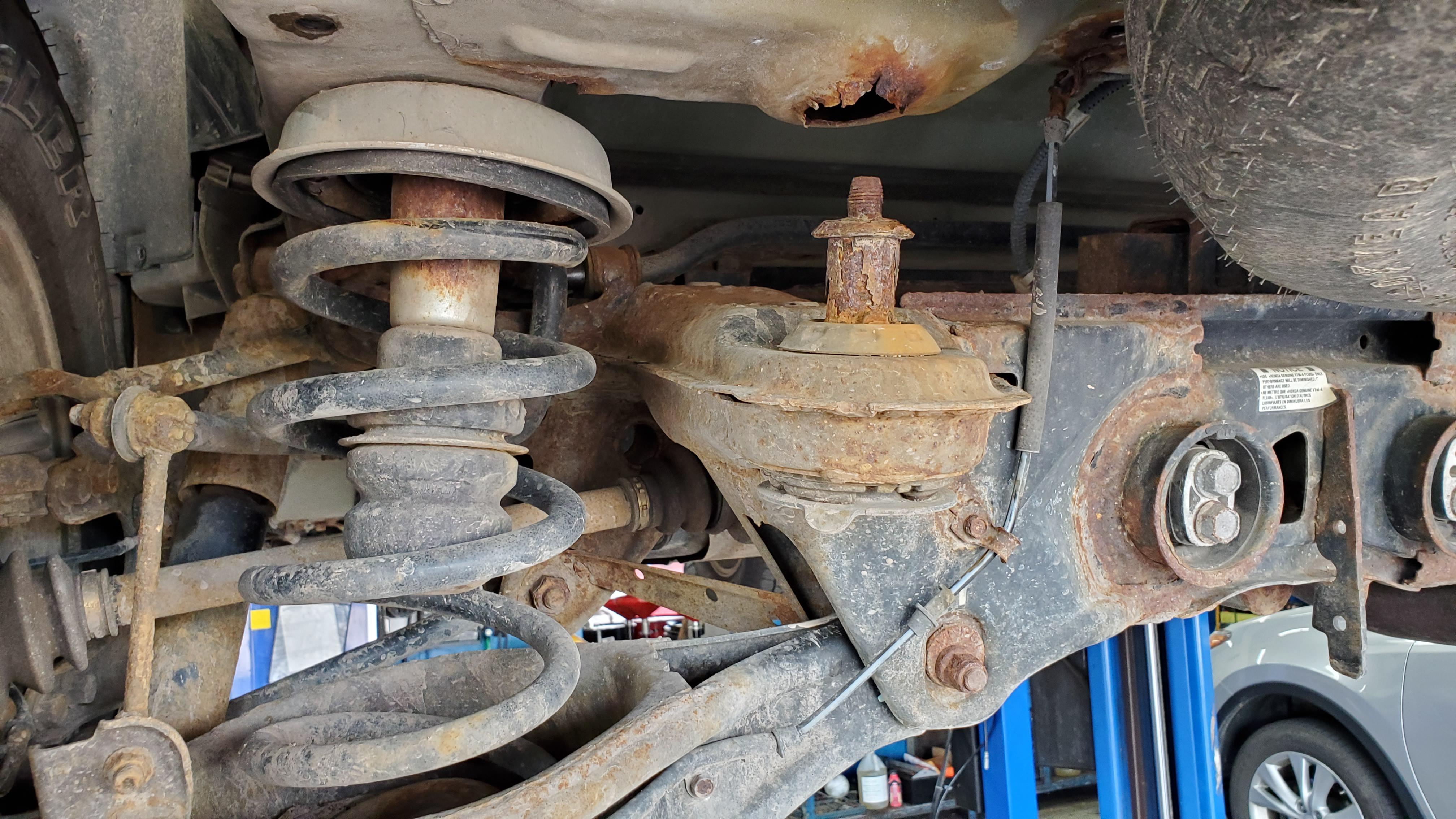 "Rear suspension feels weird".