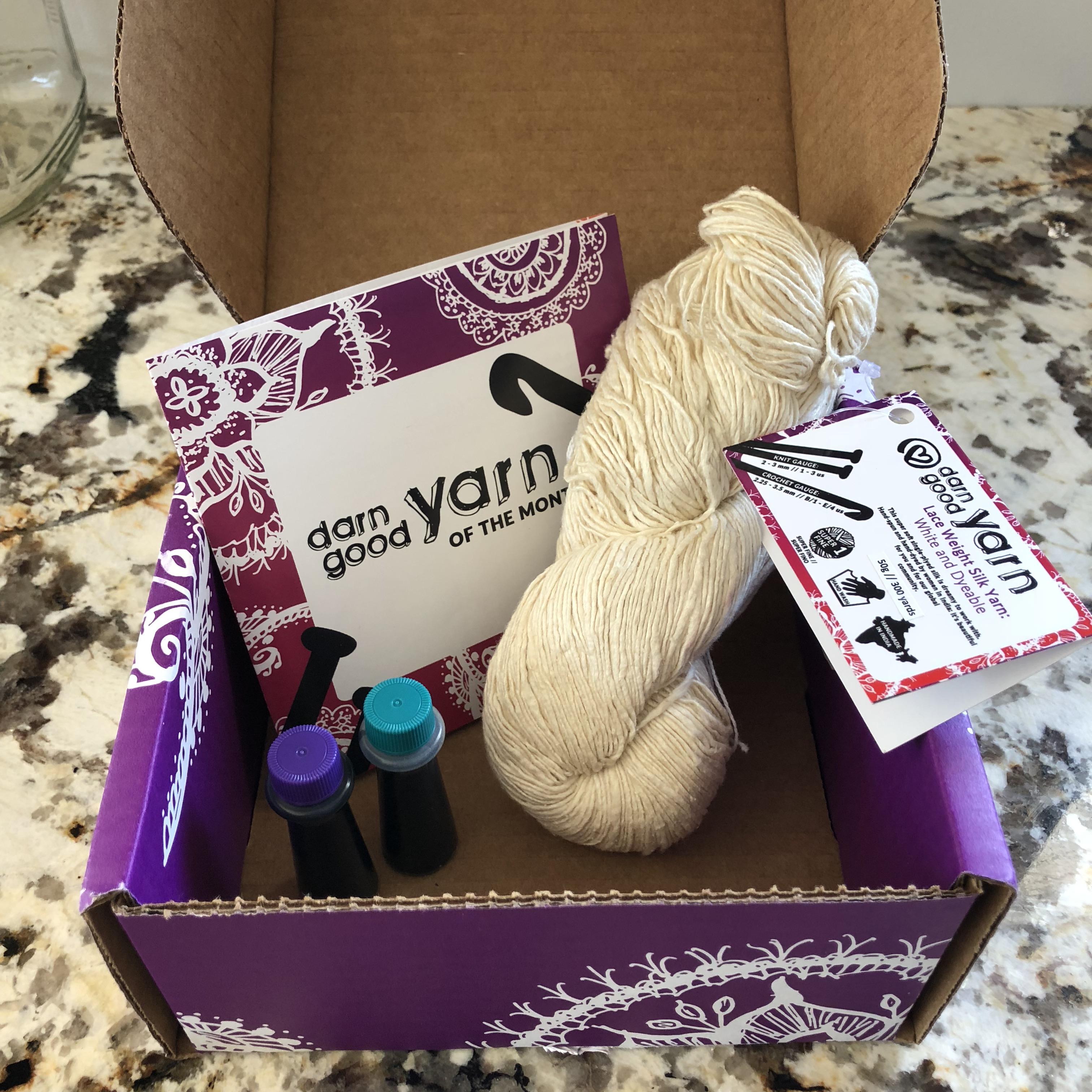 Told myself if this months “Darn Good Yarn” subscription didn’t step up