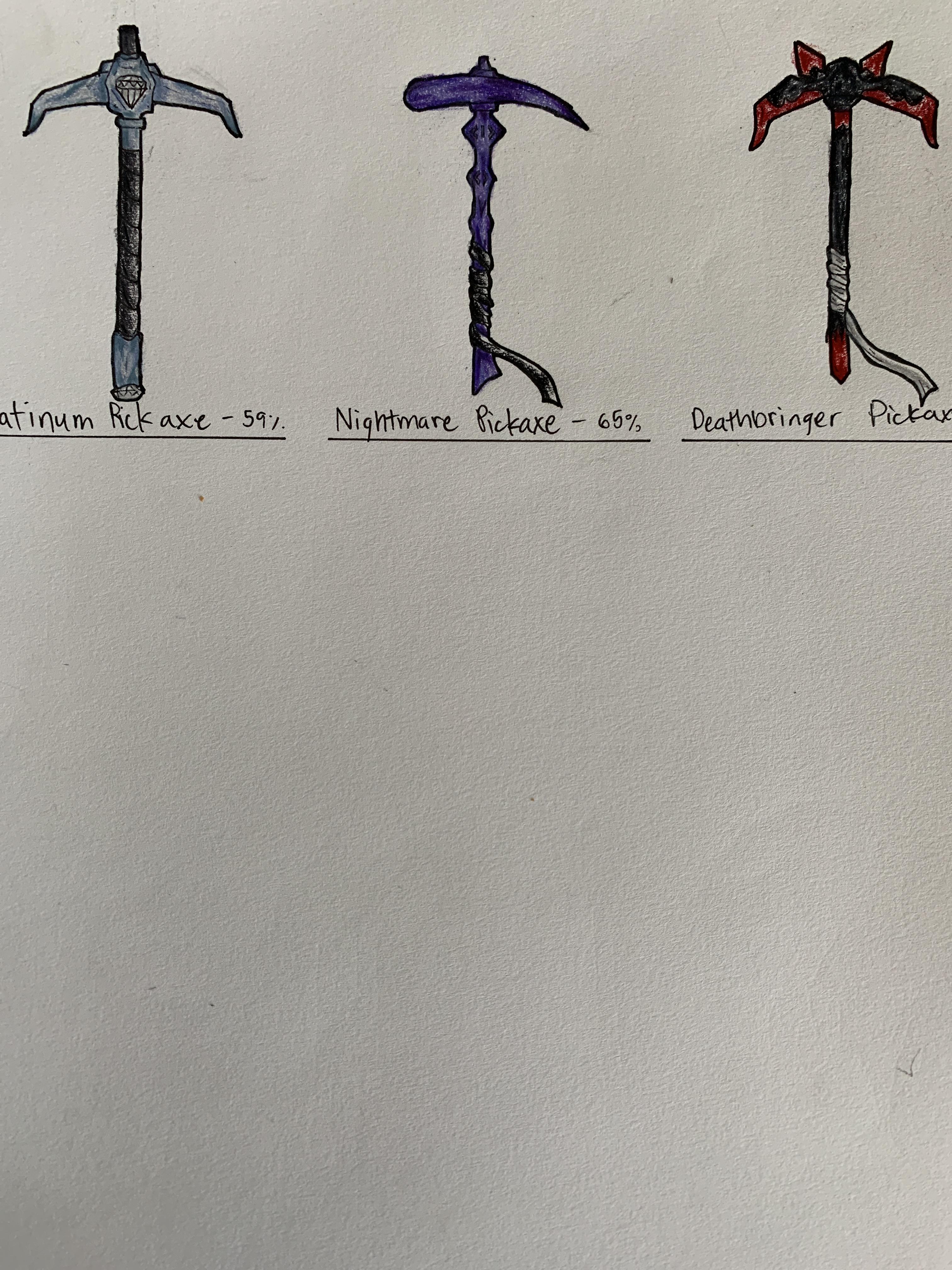 drawing terraria pickaxes pt. 4 (5970) r/Terraria