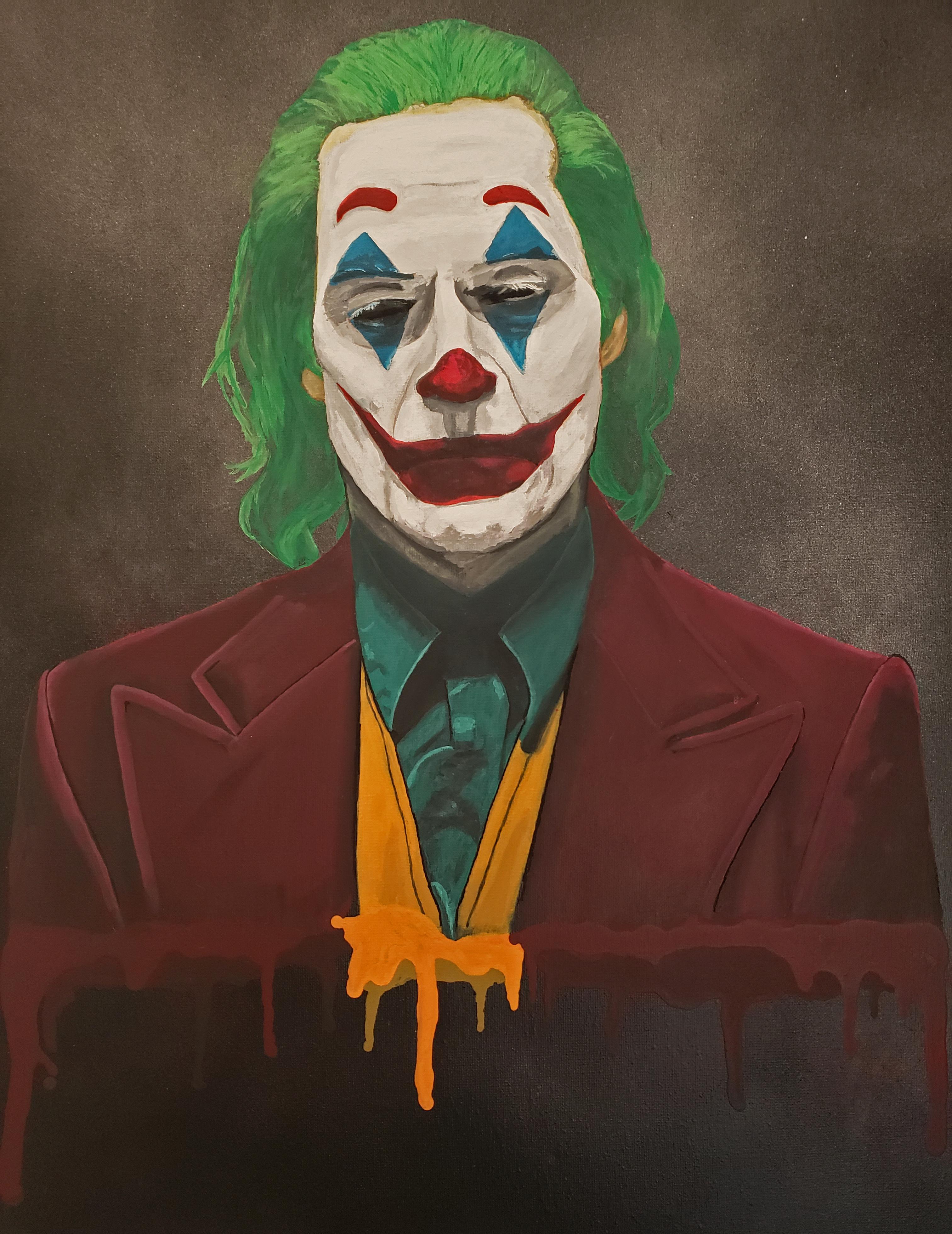 Joker Painting I Made! r/batman