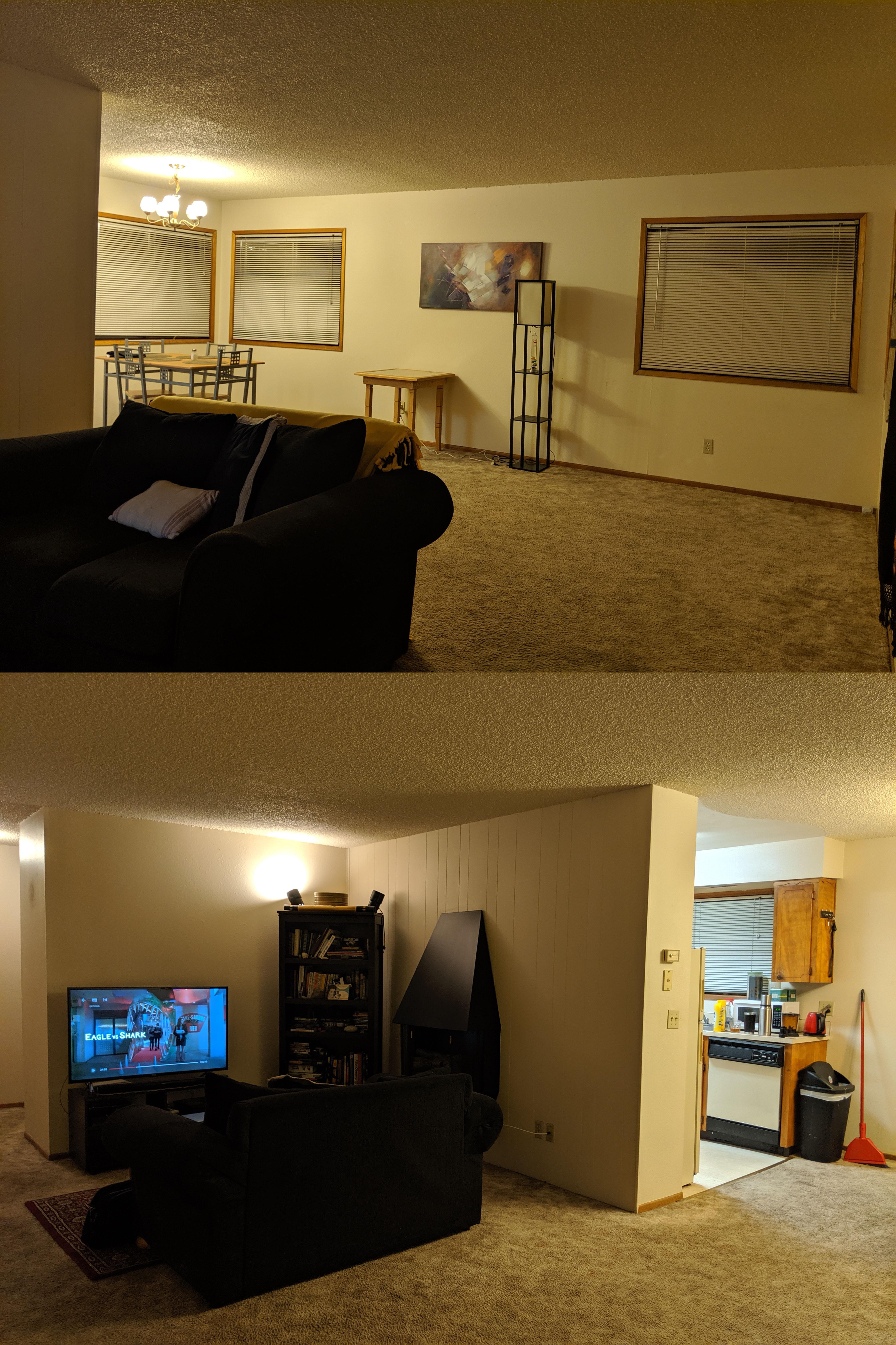 My apartment is a depressing, cheap, and empty sea of offyellows and