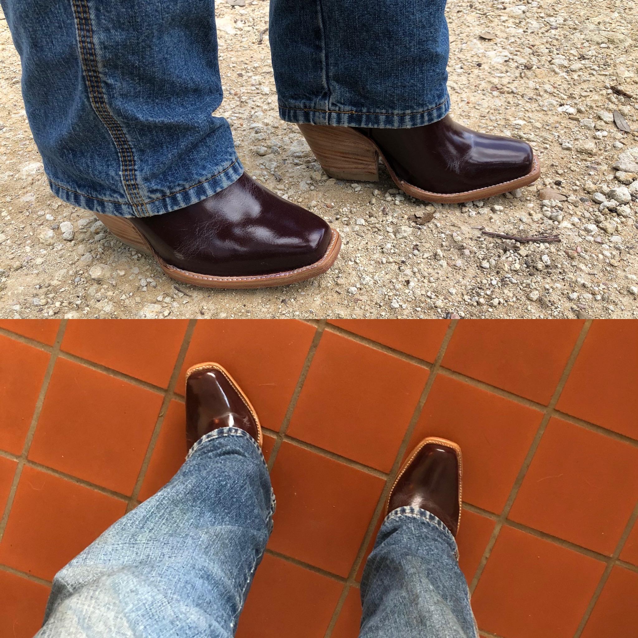 I love the way jeans break/stack on these boots r/cowboyboots
