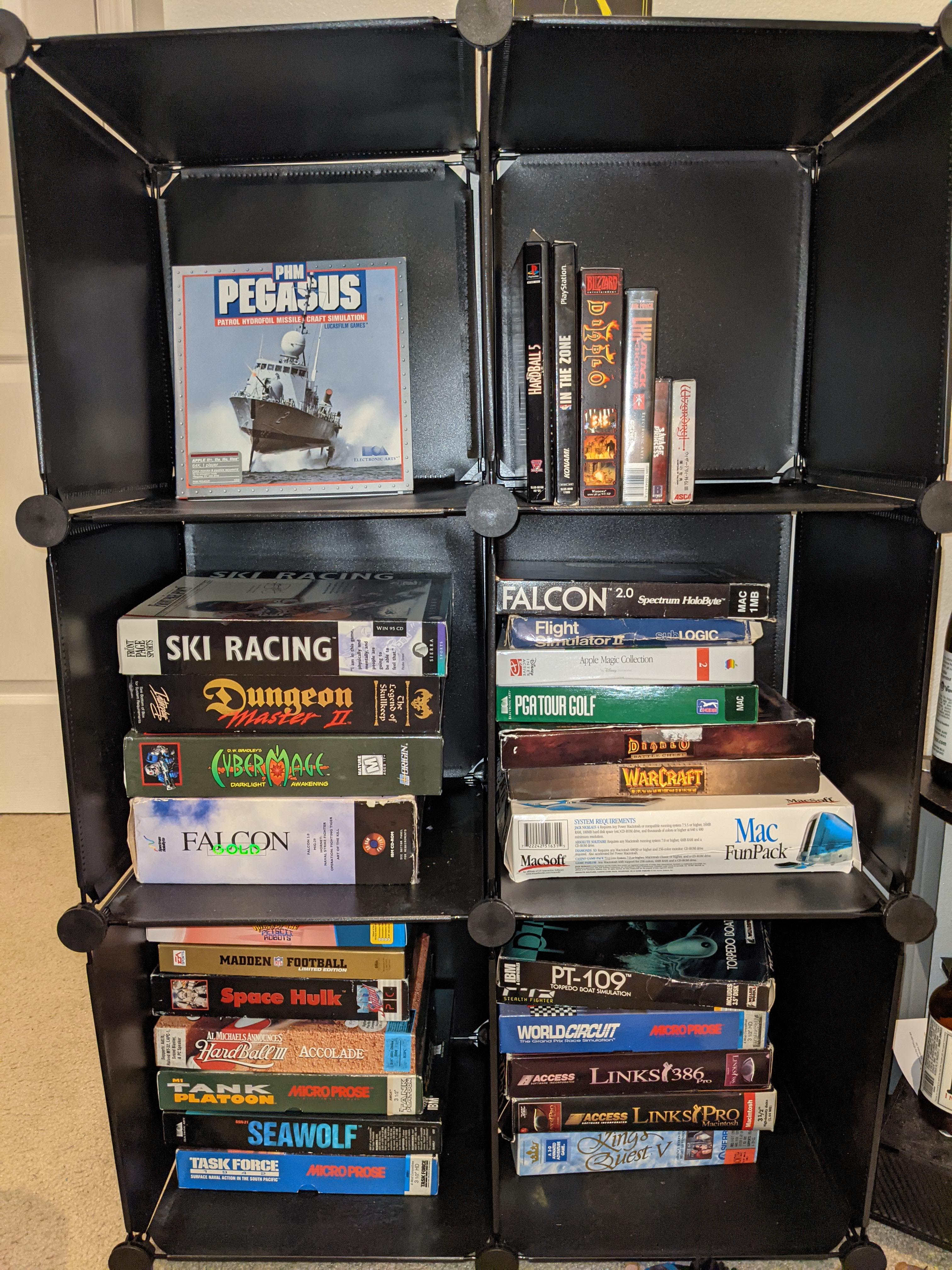 My oldschool PC game collection. Lots of MSDOS/Win95, with a bit of