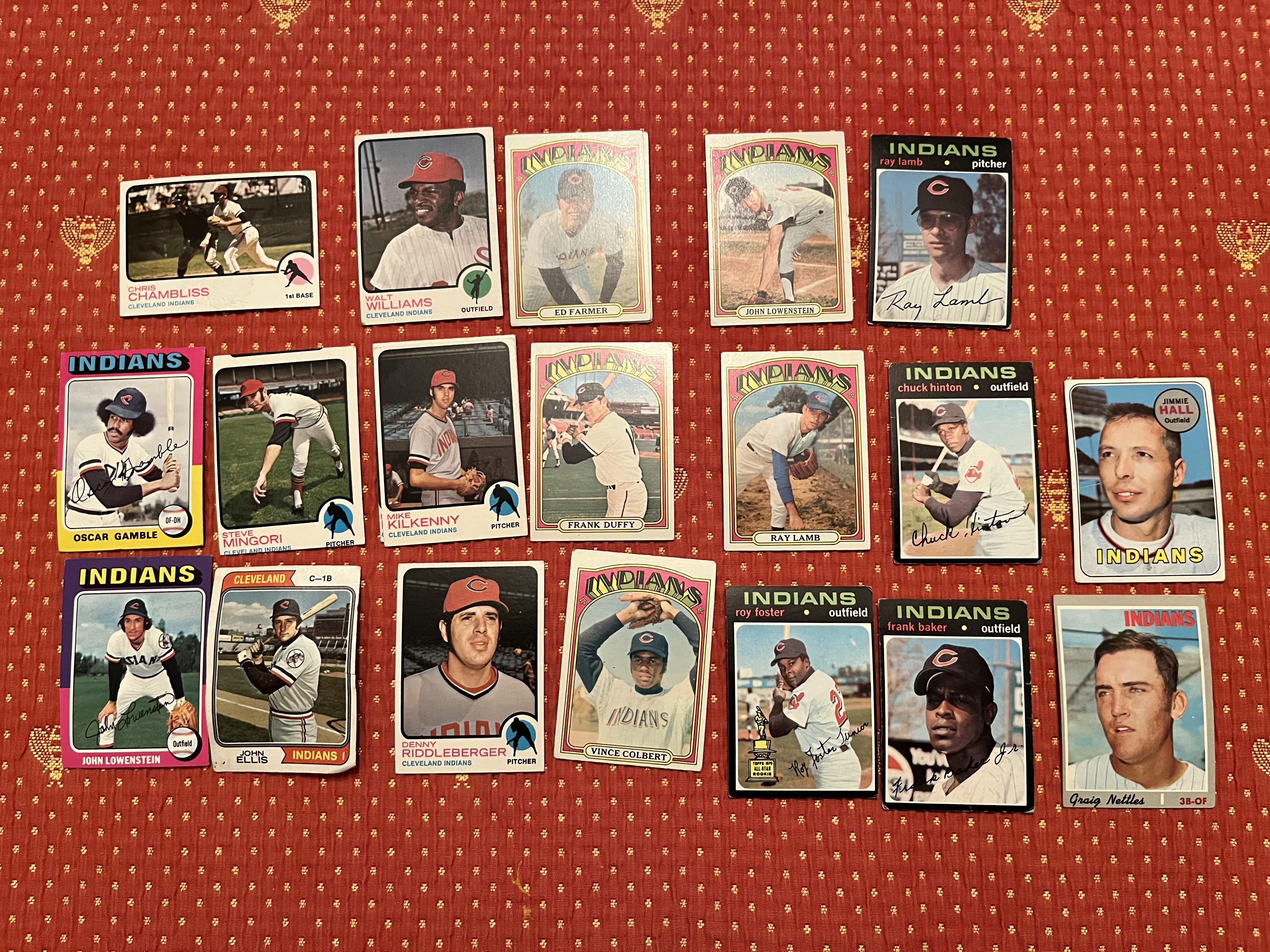 My old baseball cards that were stored in my parents' attic r