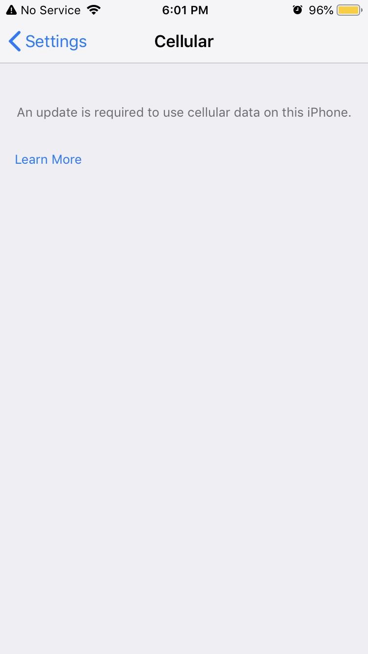 [Help] Cellular data not working after “cellular update failed