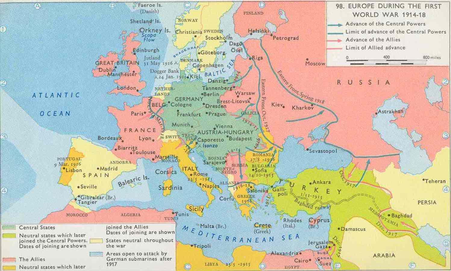 File : Europe 1914 (pre-WW1), coloured and labelled.svg Wikim…