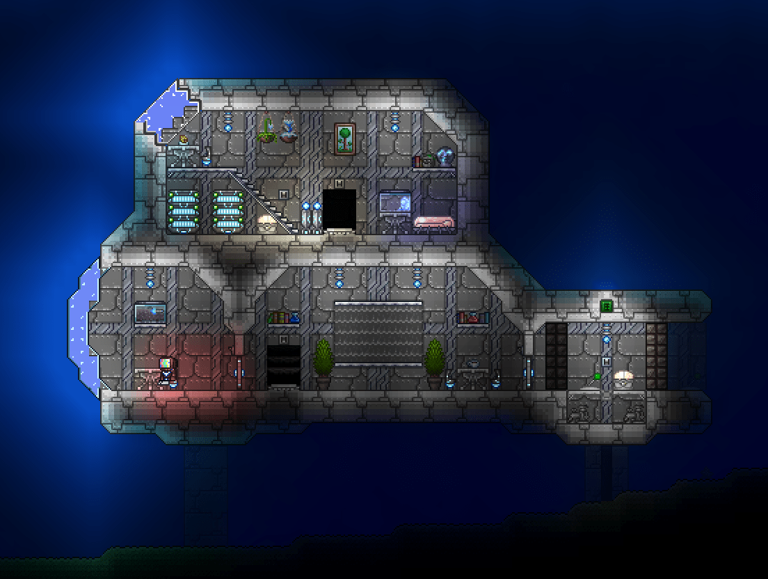 I made a underwater house/lab build D r/Terraria