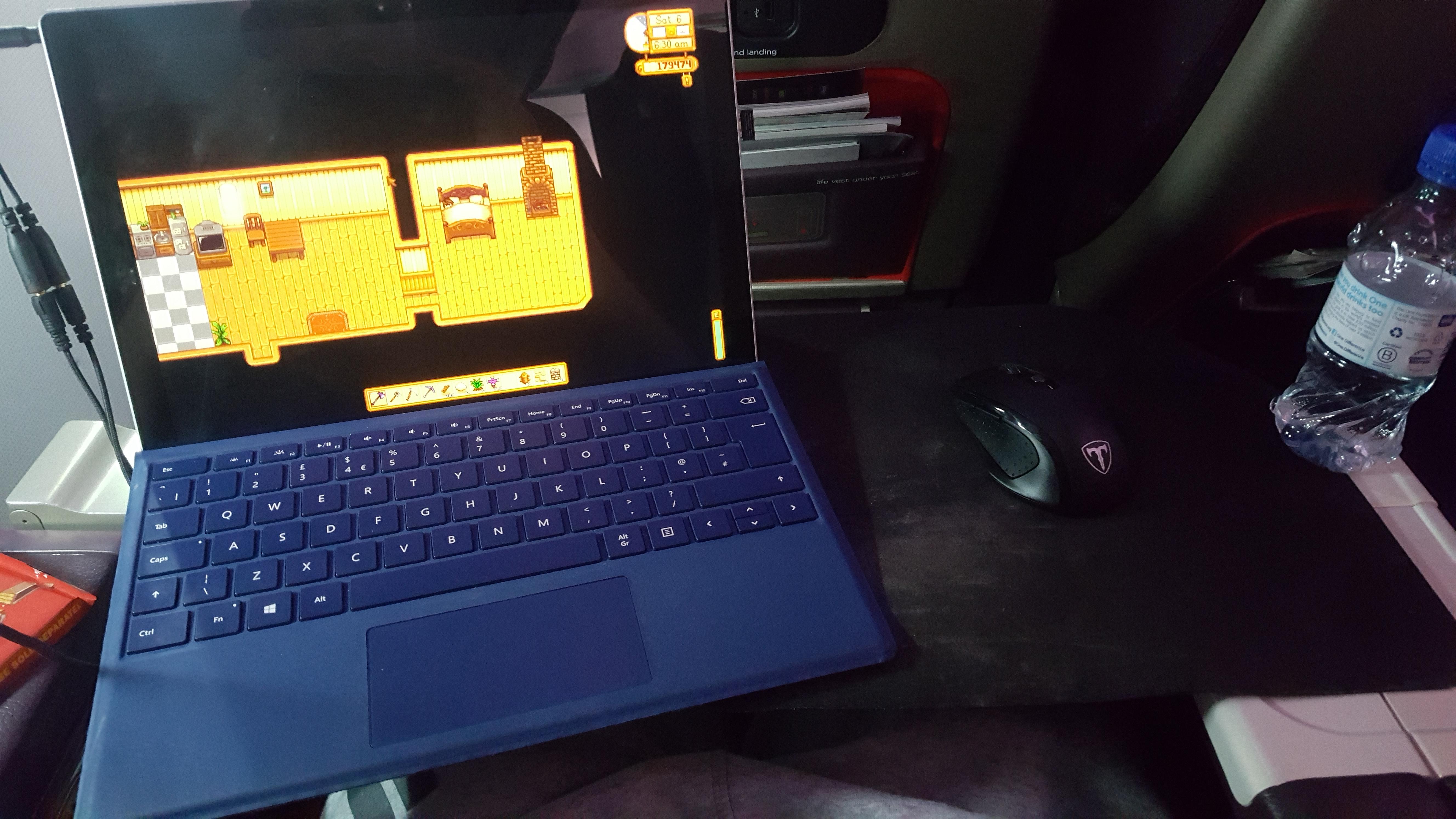 First time gaming on a plane r/pcmasterrace