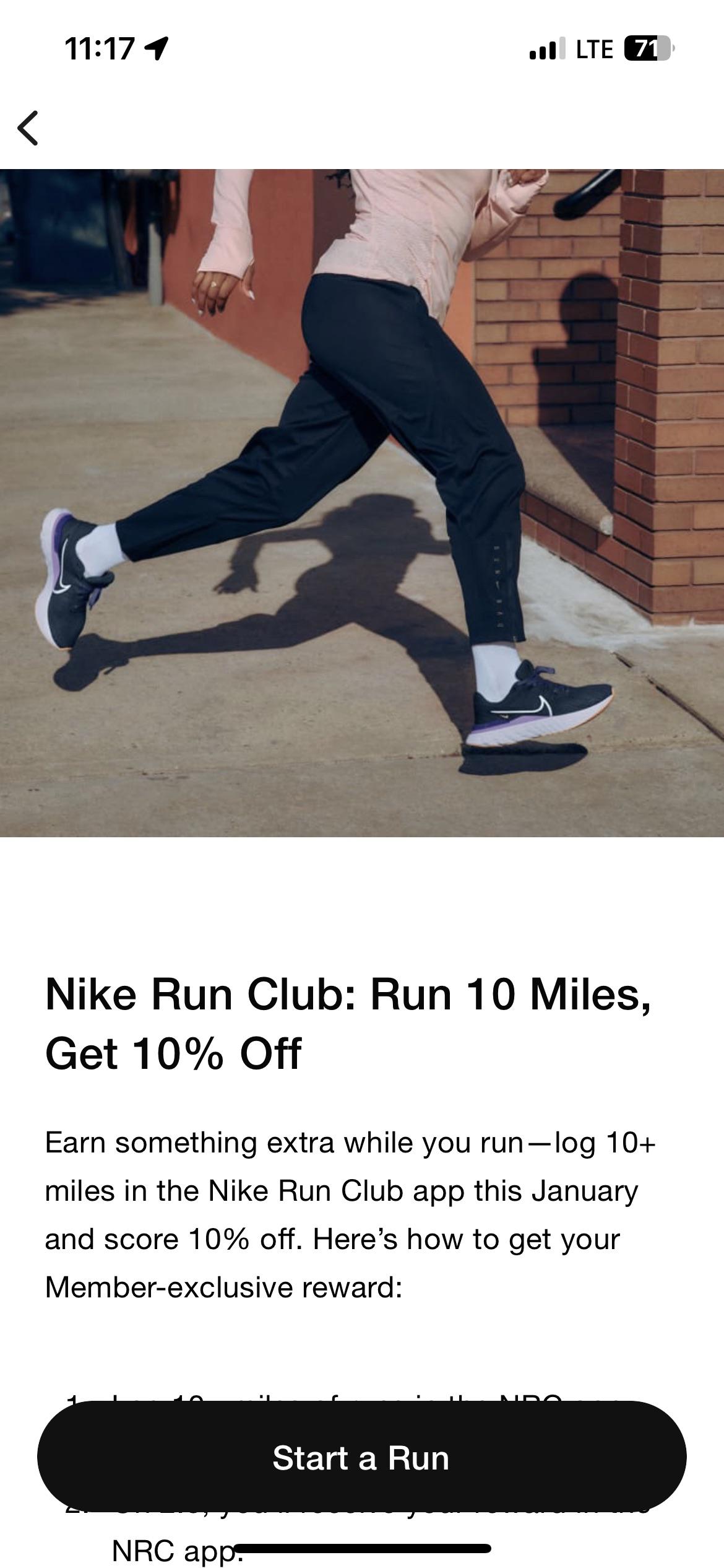10 Discount for Nike r/SNKRS