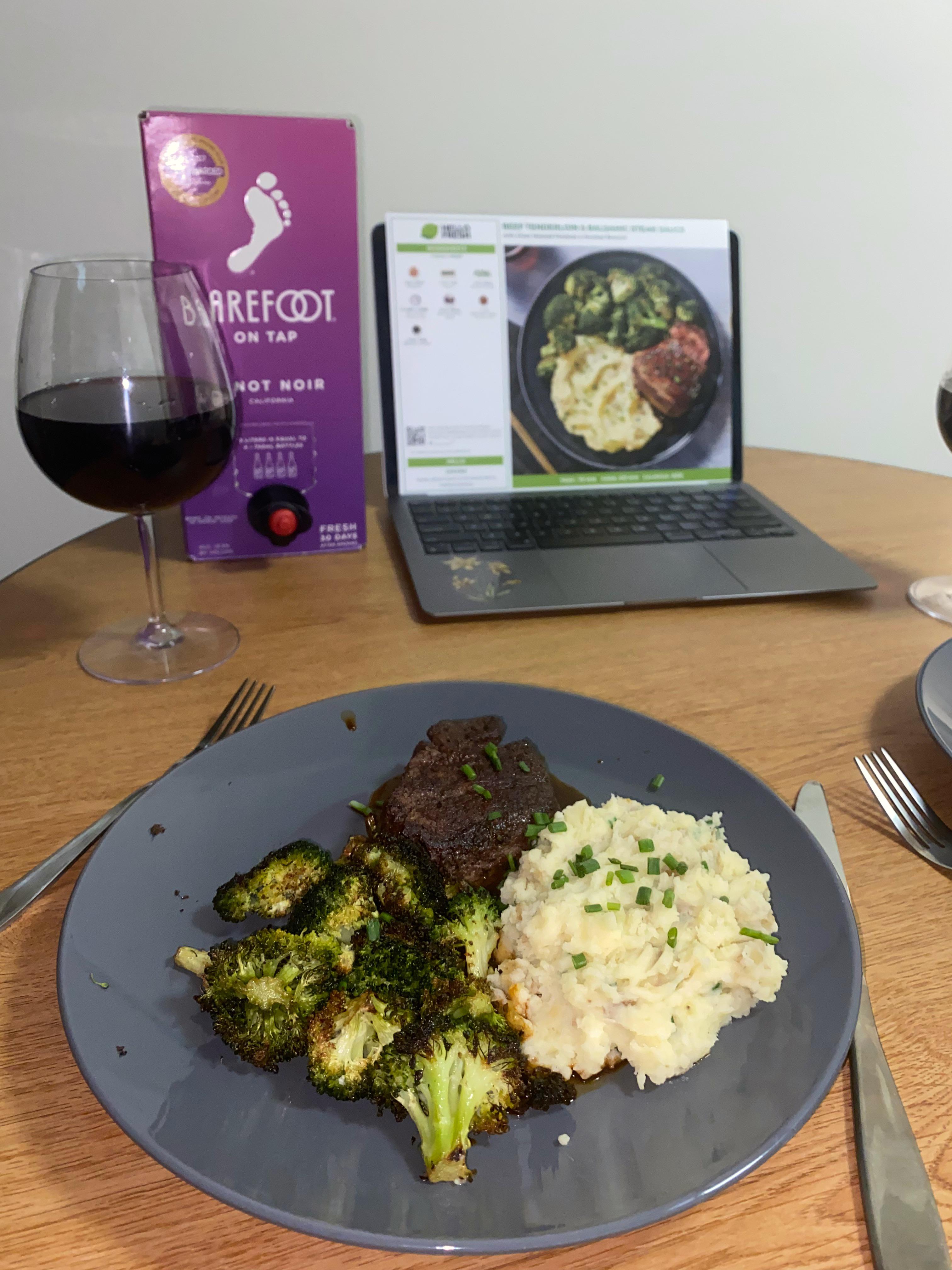 Beef Tenderloin & Balsamic Steak Sauce (with Chive Mashed Potatoes