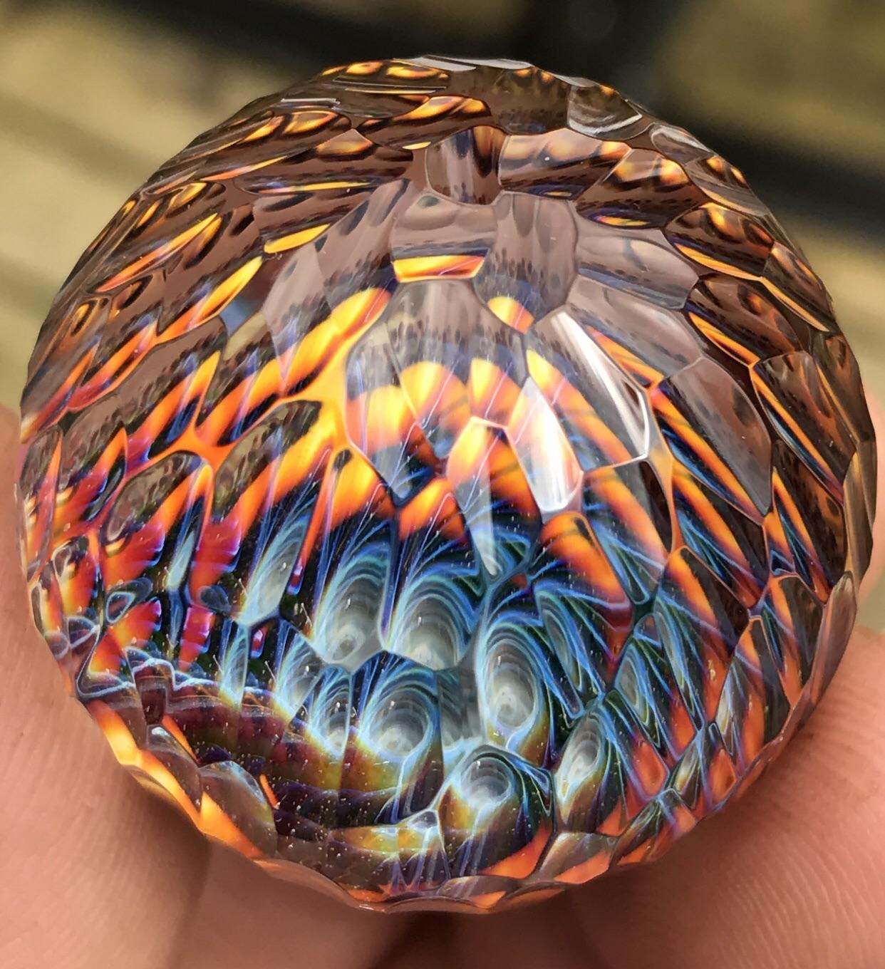 Der Blog! Glass marble I made and carved