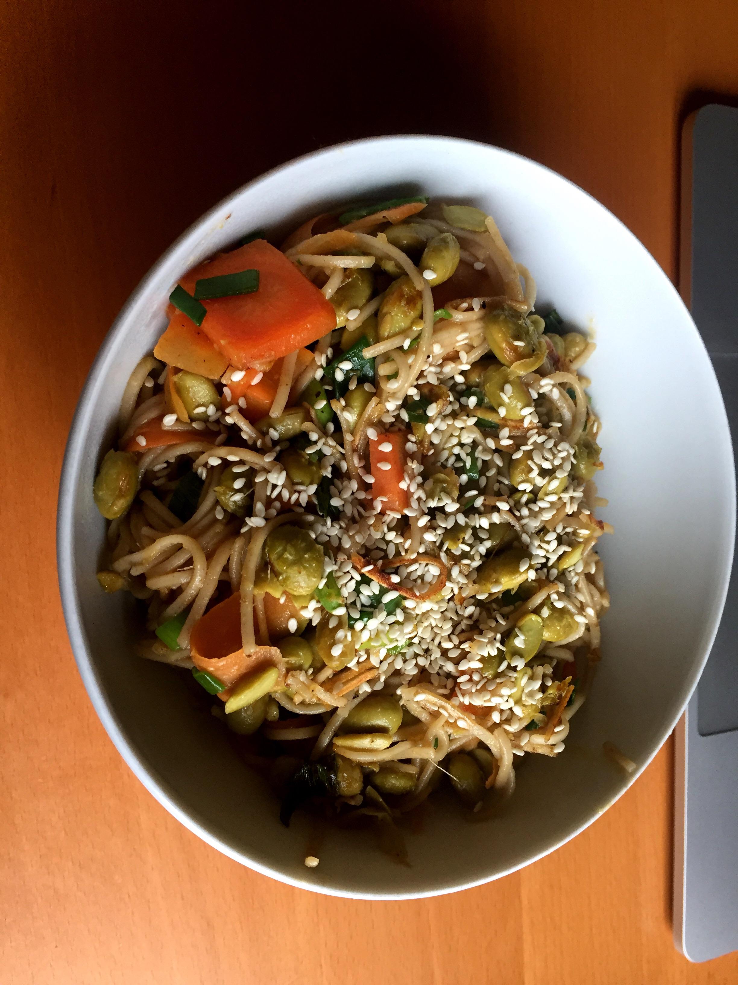 Week 19 Tea Noodles with green tea sauce r/52weeksofcooking