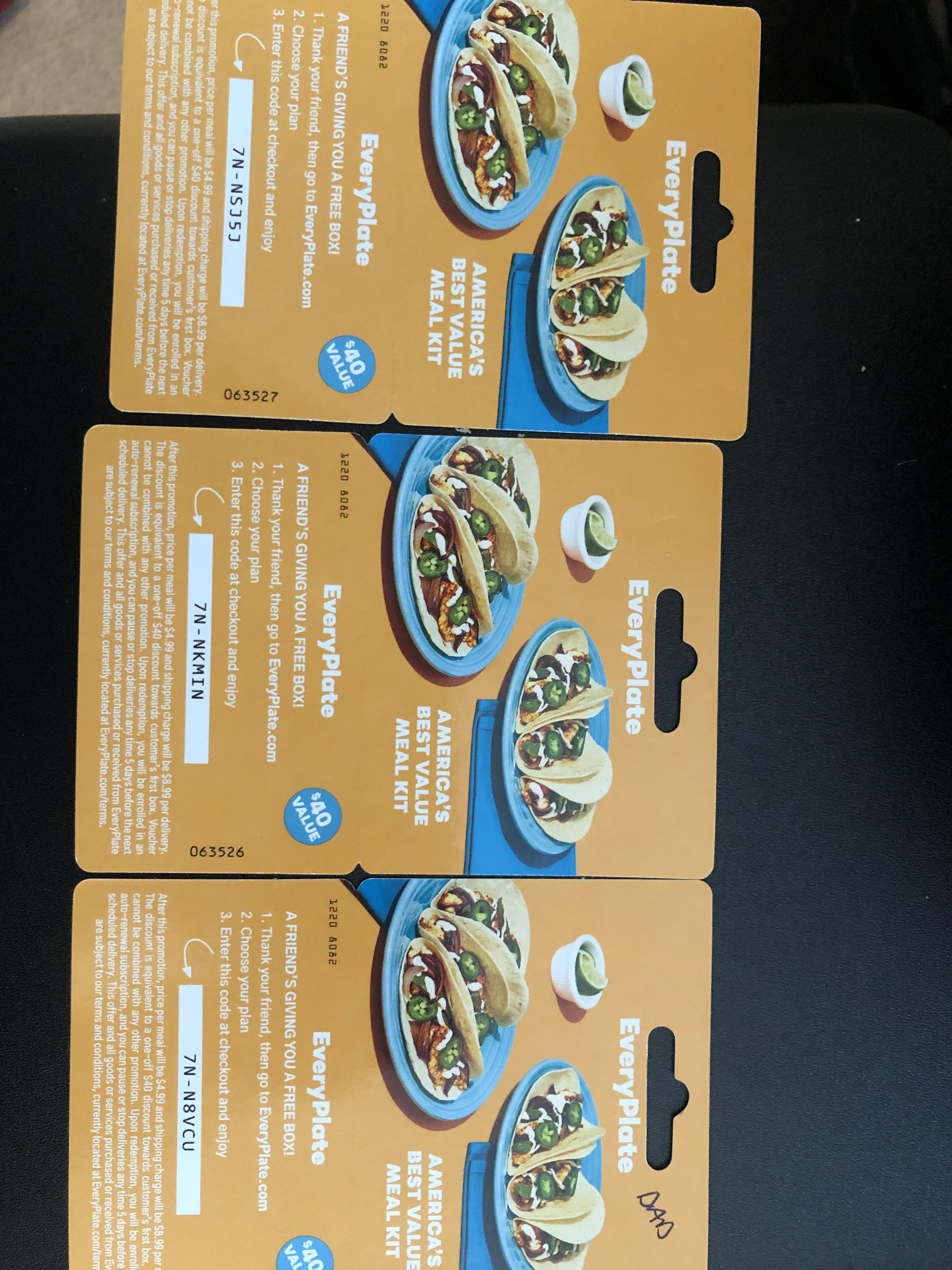 Everyplate free box codes r/SingleUseCodes