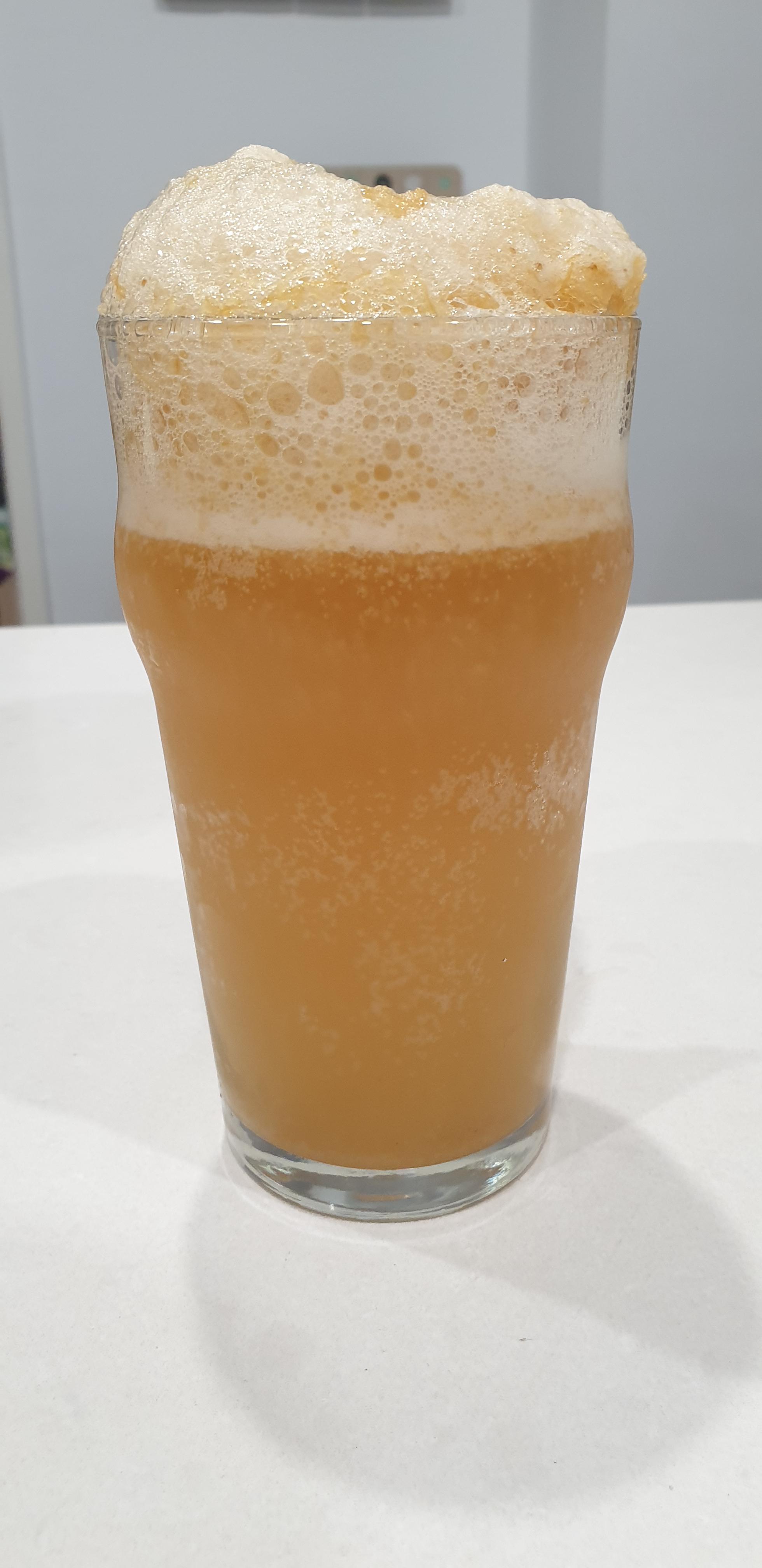 Pineapple grape kombucha. Nearly sprayed the house straight from the