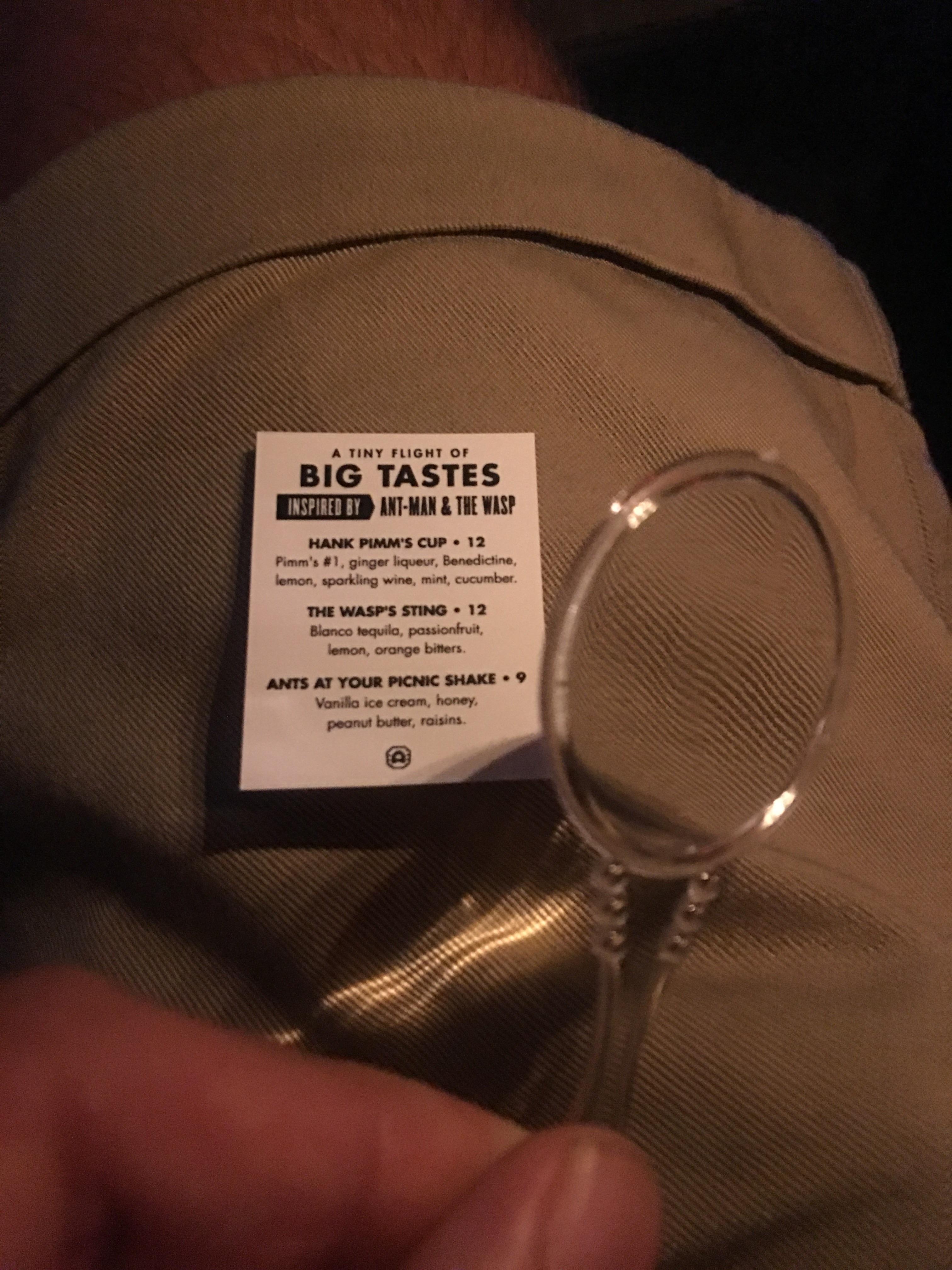 Seeing Ant Man and the Wasp at Alamo Drafthouse, this is how they gave