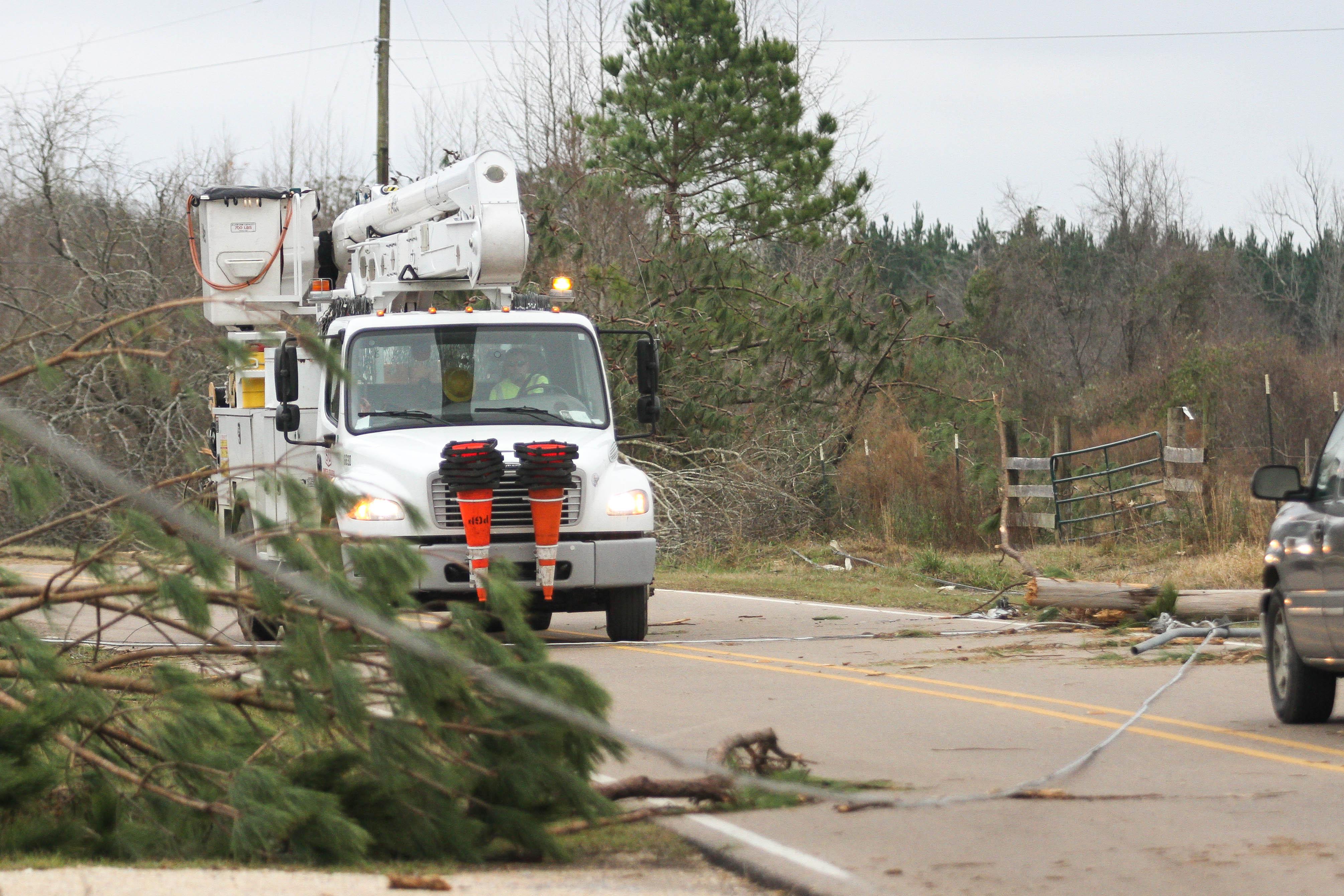 We had horrendous storms that produced tornadoes in Mississippi last night. Went out to cover