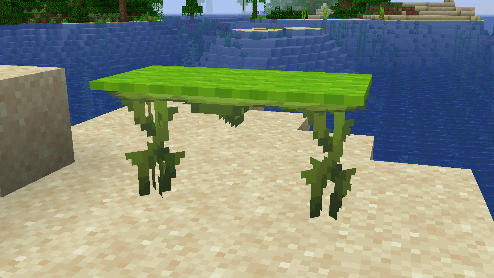 Table using Dripleaf and Carpet (21w05a) r/Minecraft