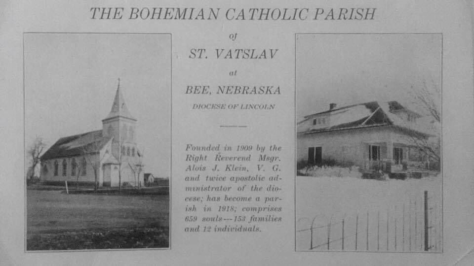 The Bohemian Catholic Parish of Vatslav (Wenceslaus), Bee, formed in