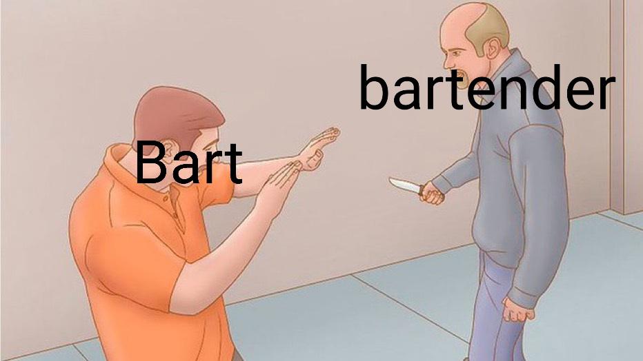 bart vs bartender who will win memes