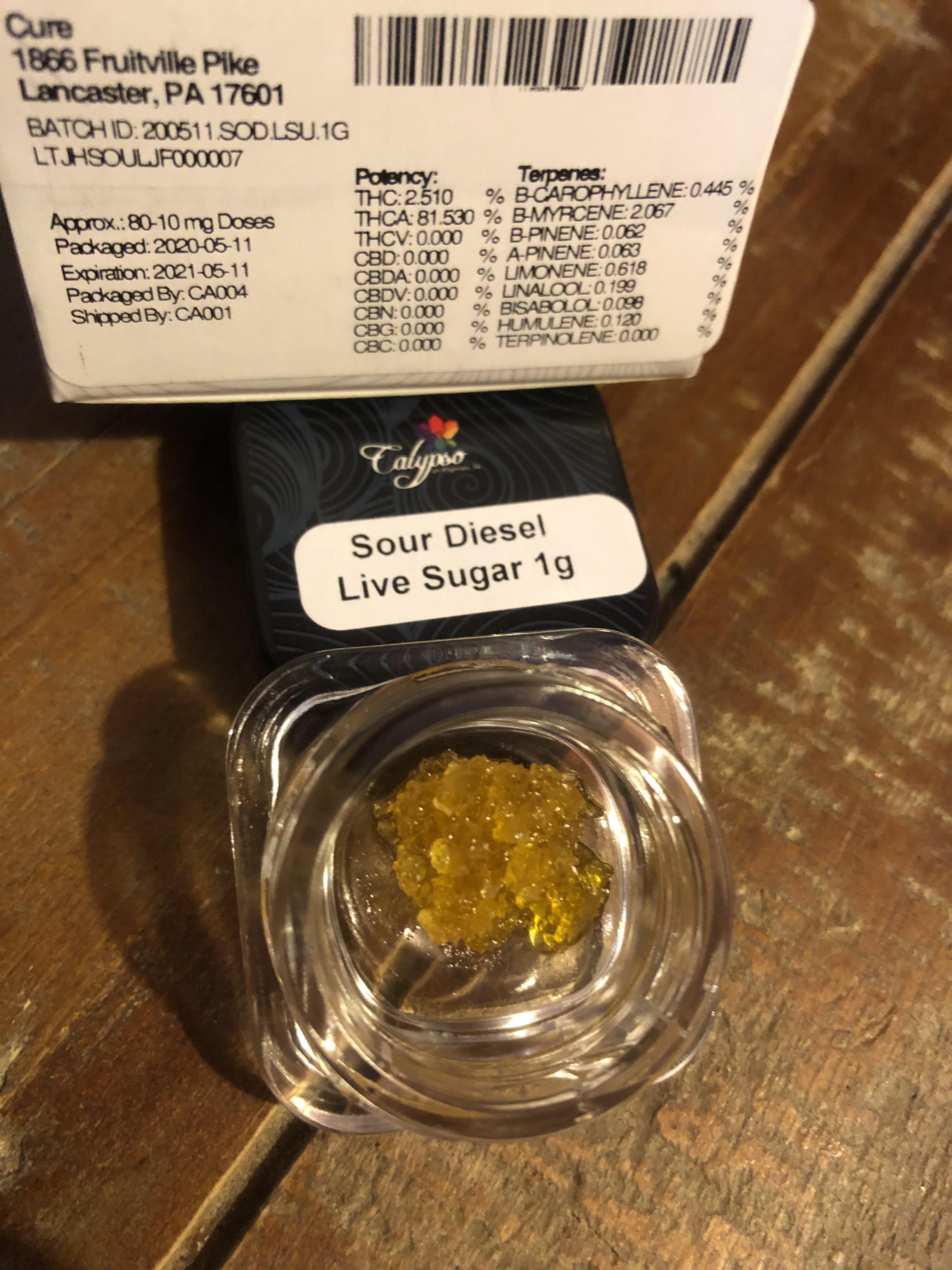 Sour Diesel Live Sugar by Calypso! r/PaMedicalMarijuana