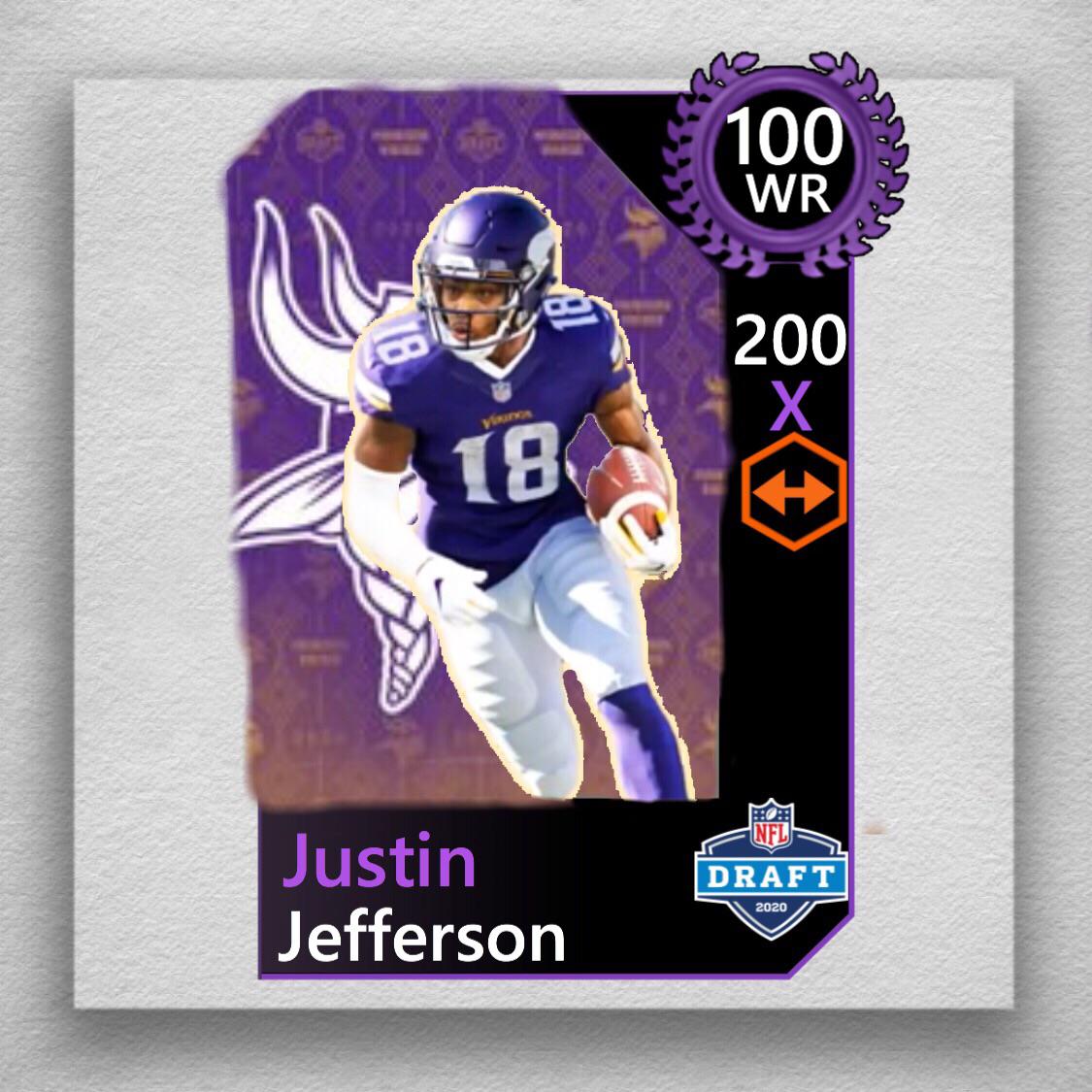 How is this Justin Jefferson jersey swap card art? (The outline of him is kinda weird Ik