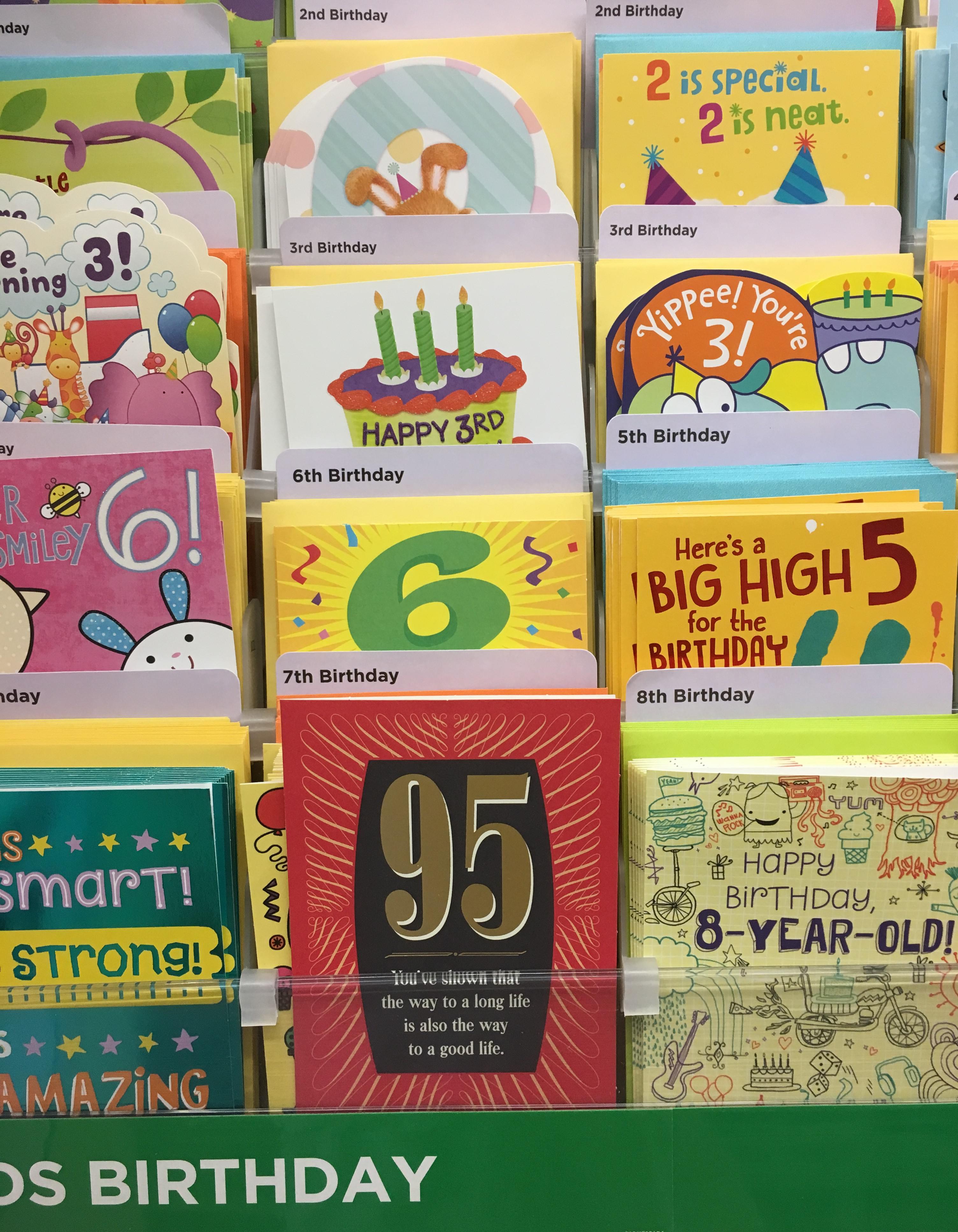 Which of these Birthday cards is probably sold less often? r/funny