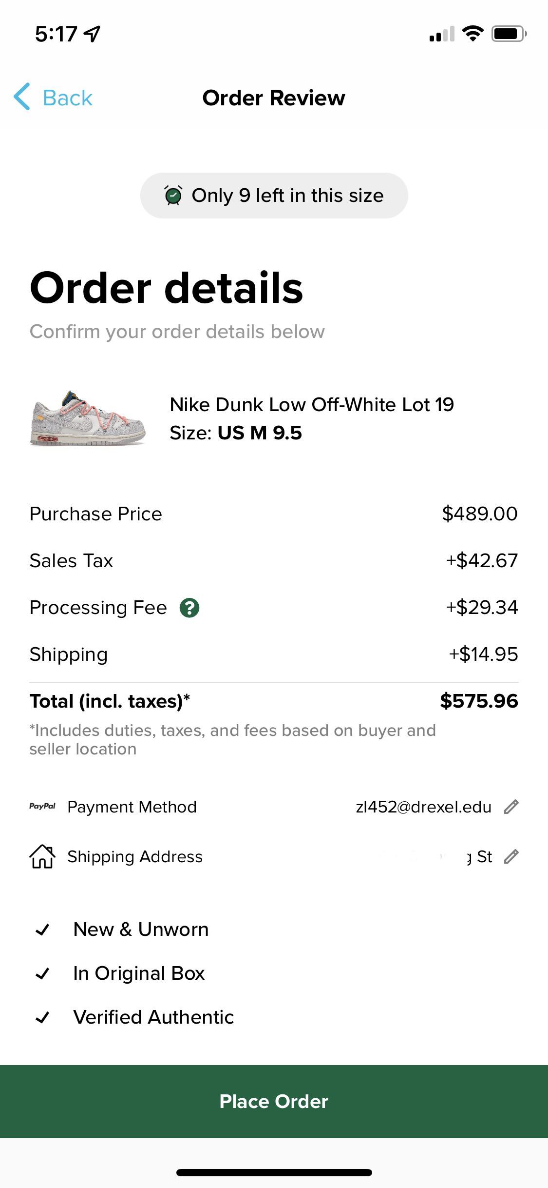 Stock X charging me sales tax, (only on some lots of the off white dunks, some other lots don’t