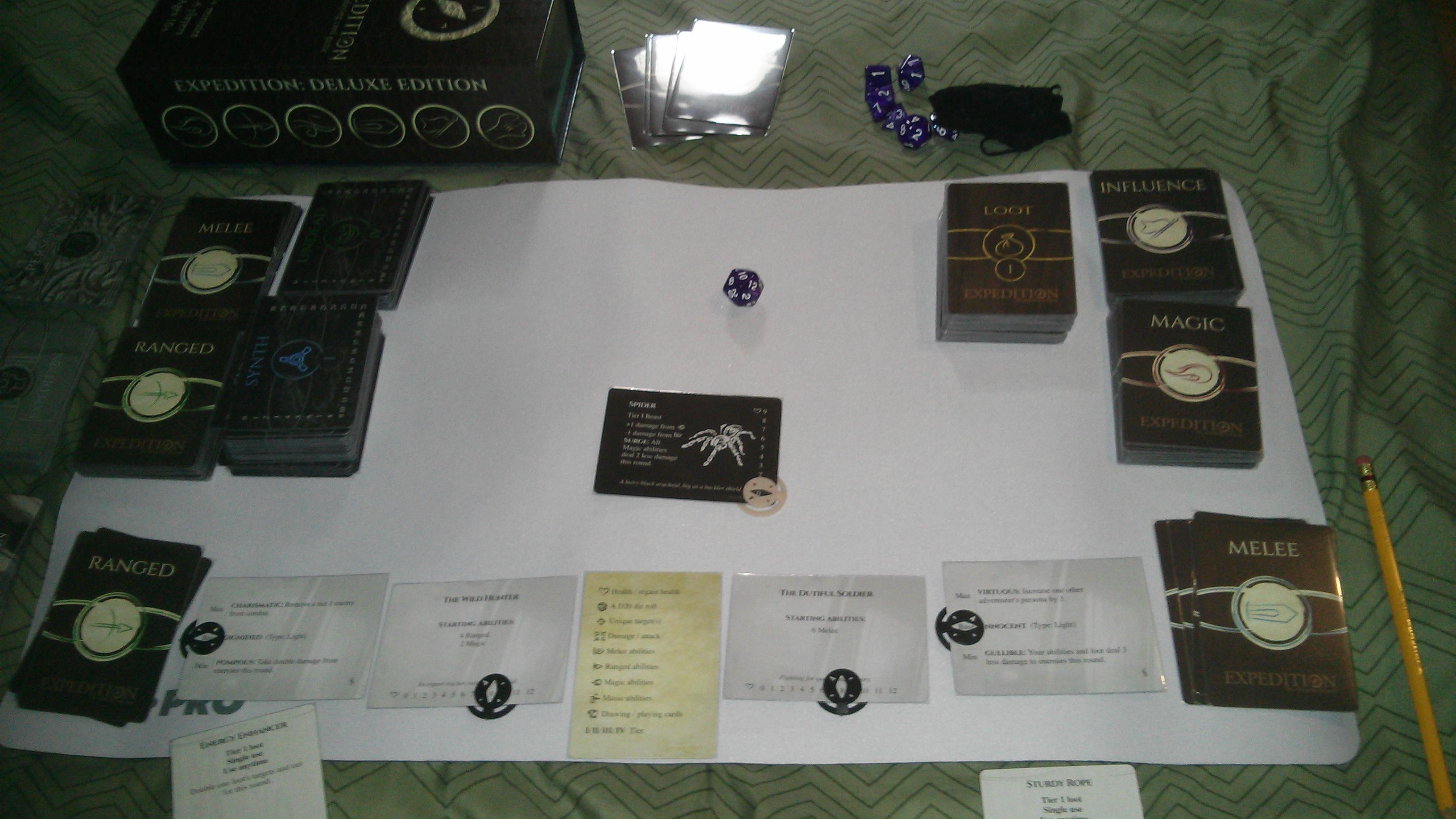 First tutorial encounter in Expedition The Roleplaying Card Game won