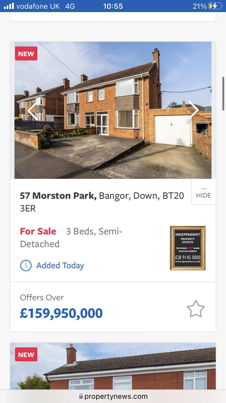 I know house prices are rocketing but it’s getting ridiculous now