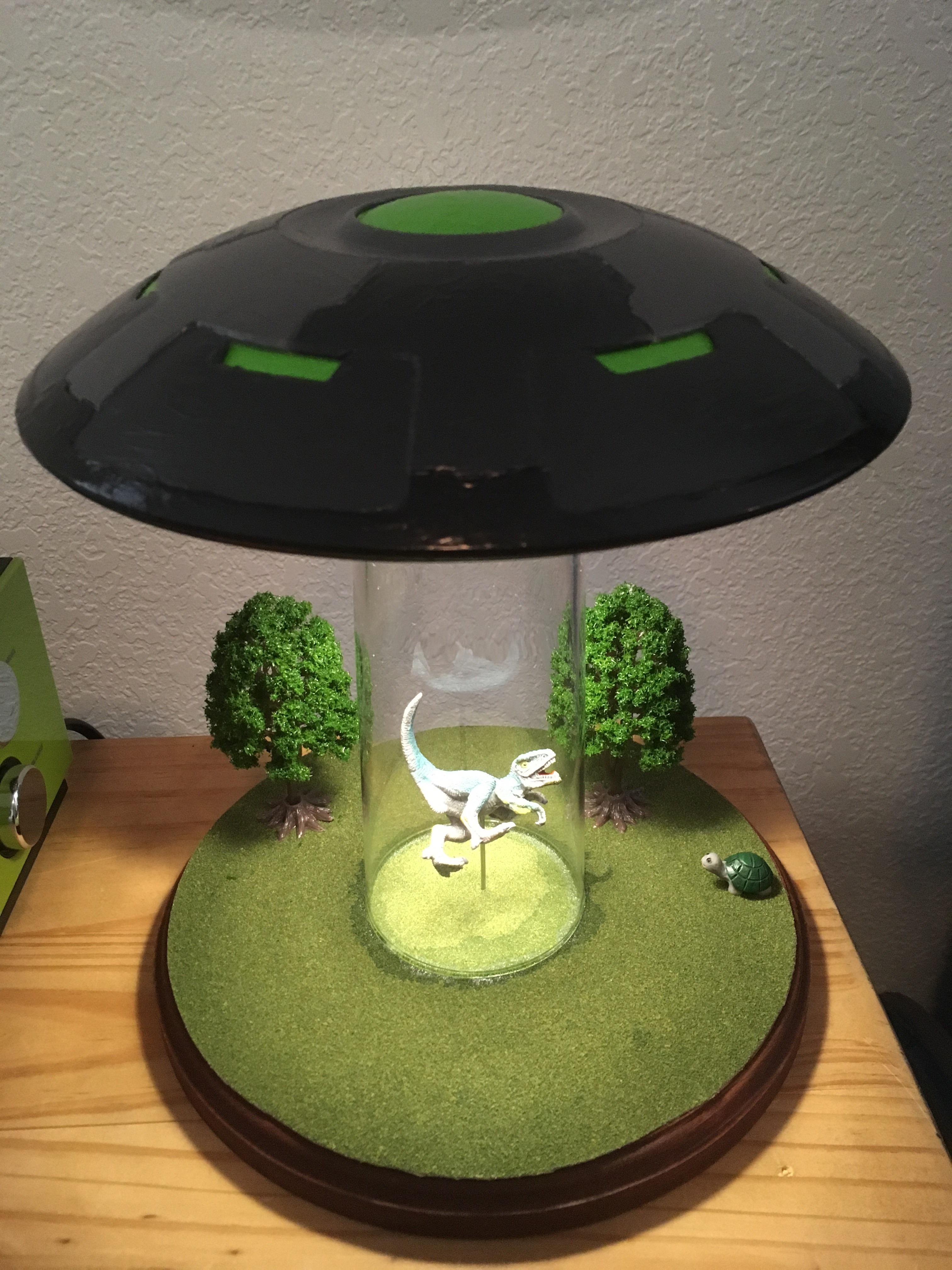 I just finished this ufo abduction lamp! r/pics