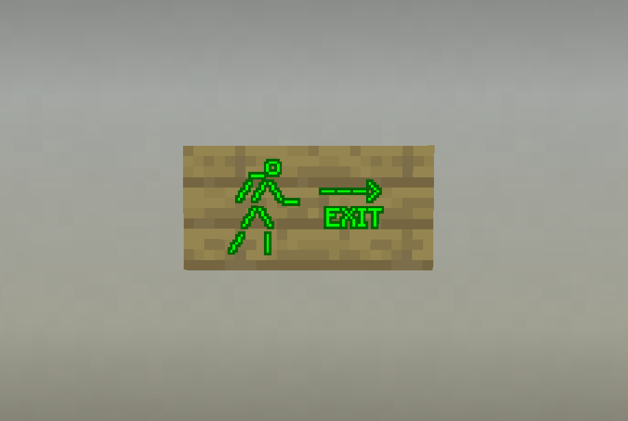I made a little fire exit sign design r/Minecraft