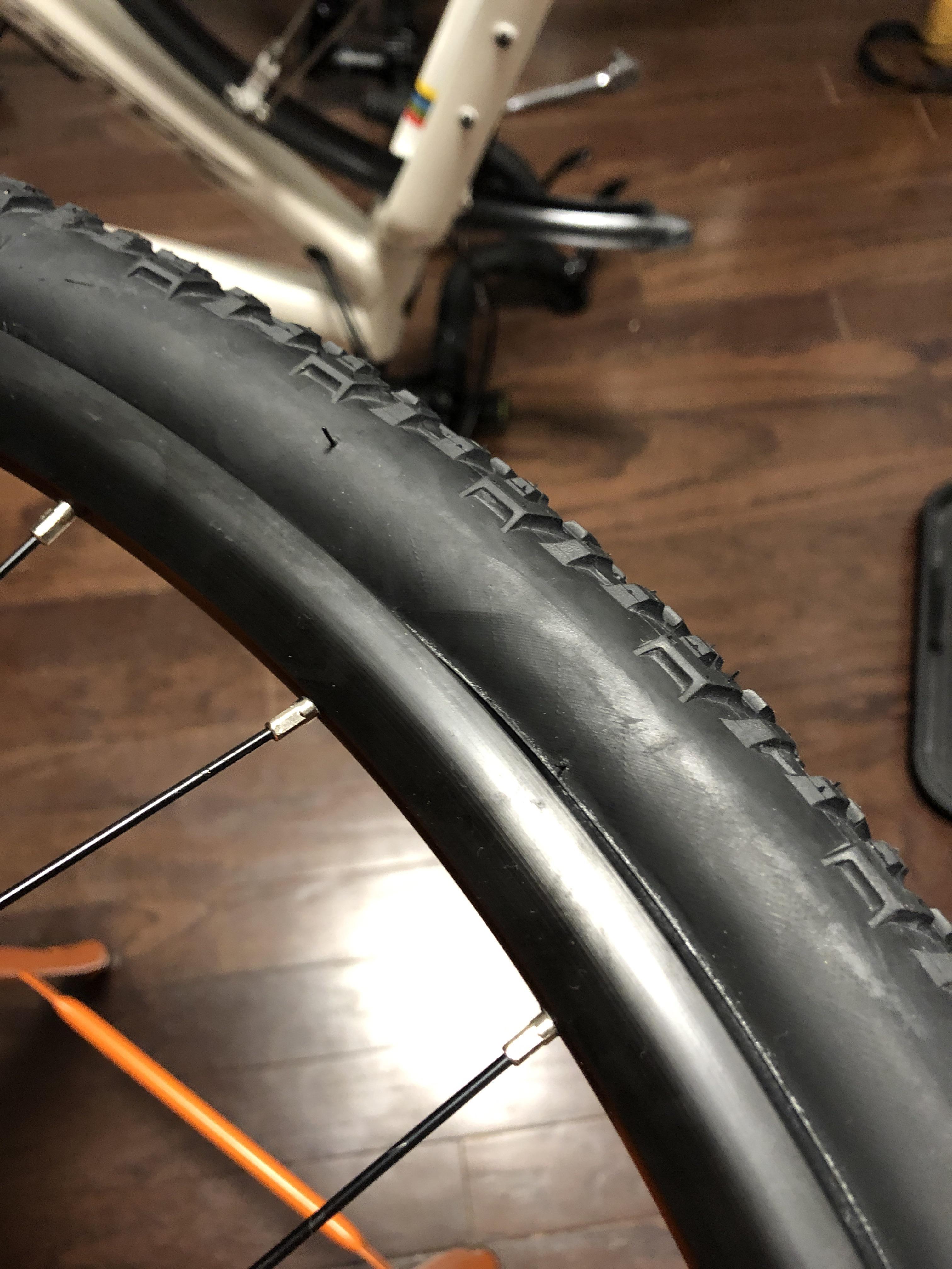 Tire seems to be sitting in the middle of my rim and won’t come out